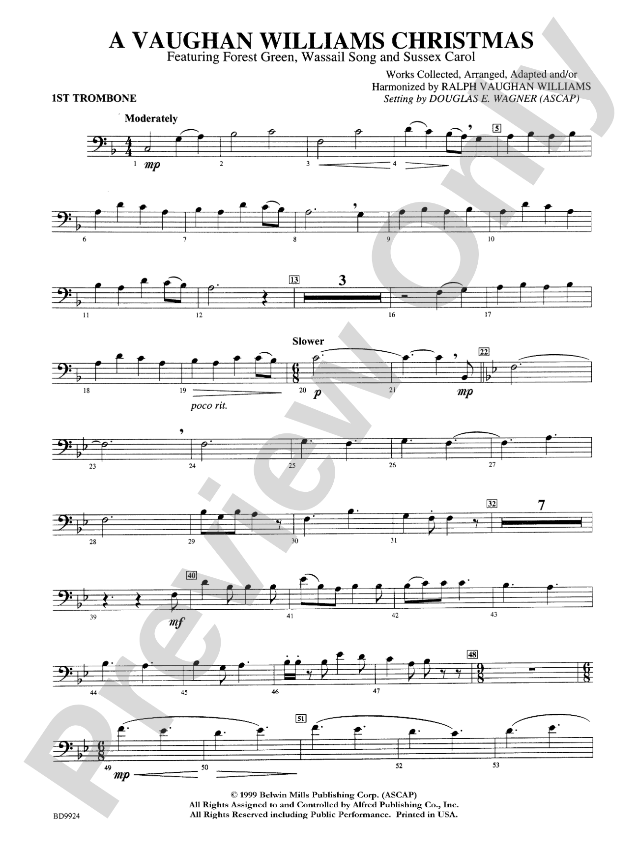 A Vaughan Williams Christmas: 1st Trombone