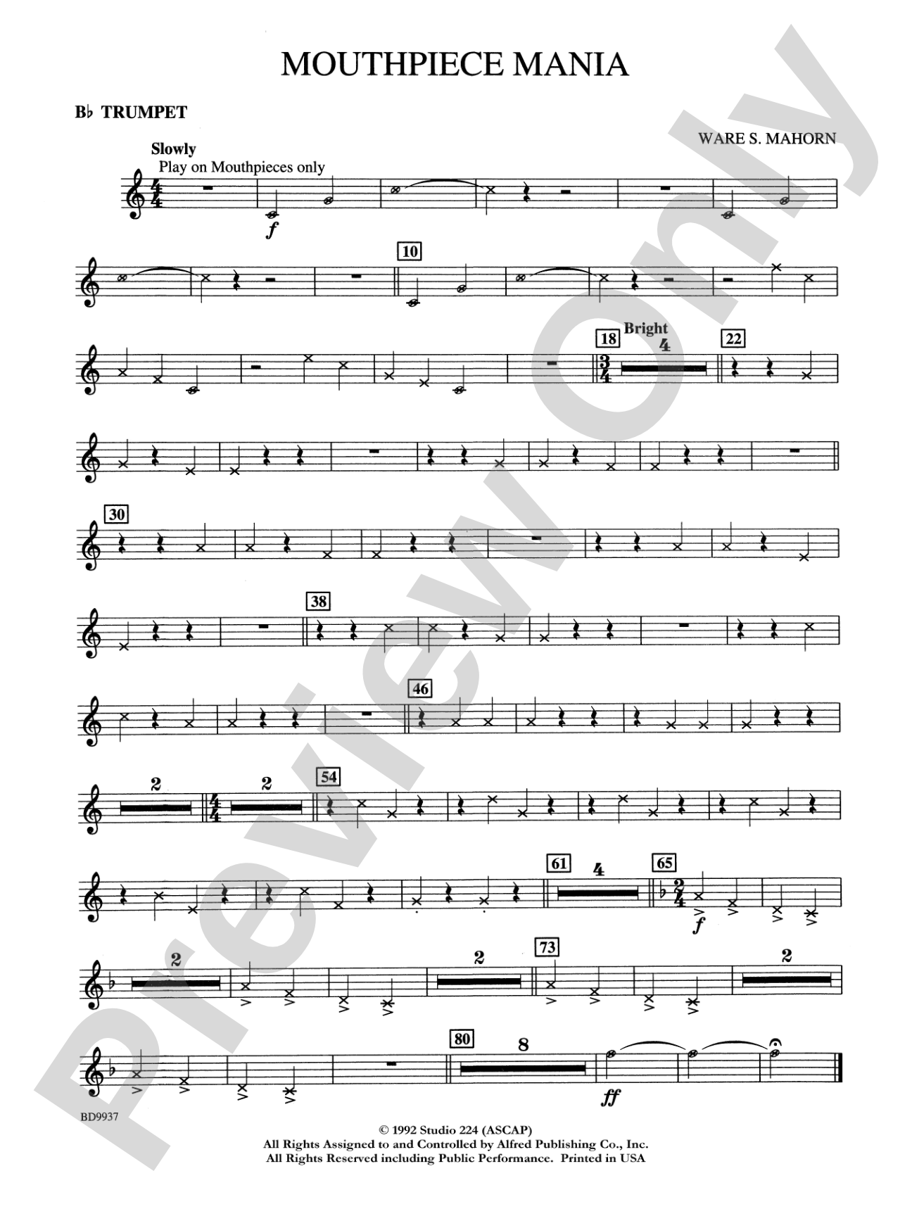 Mouthpiece Mania: 1st B-flat Trumpet