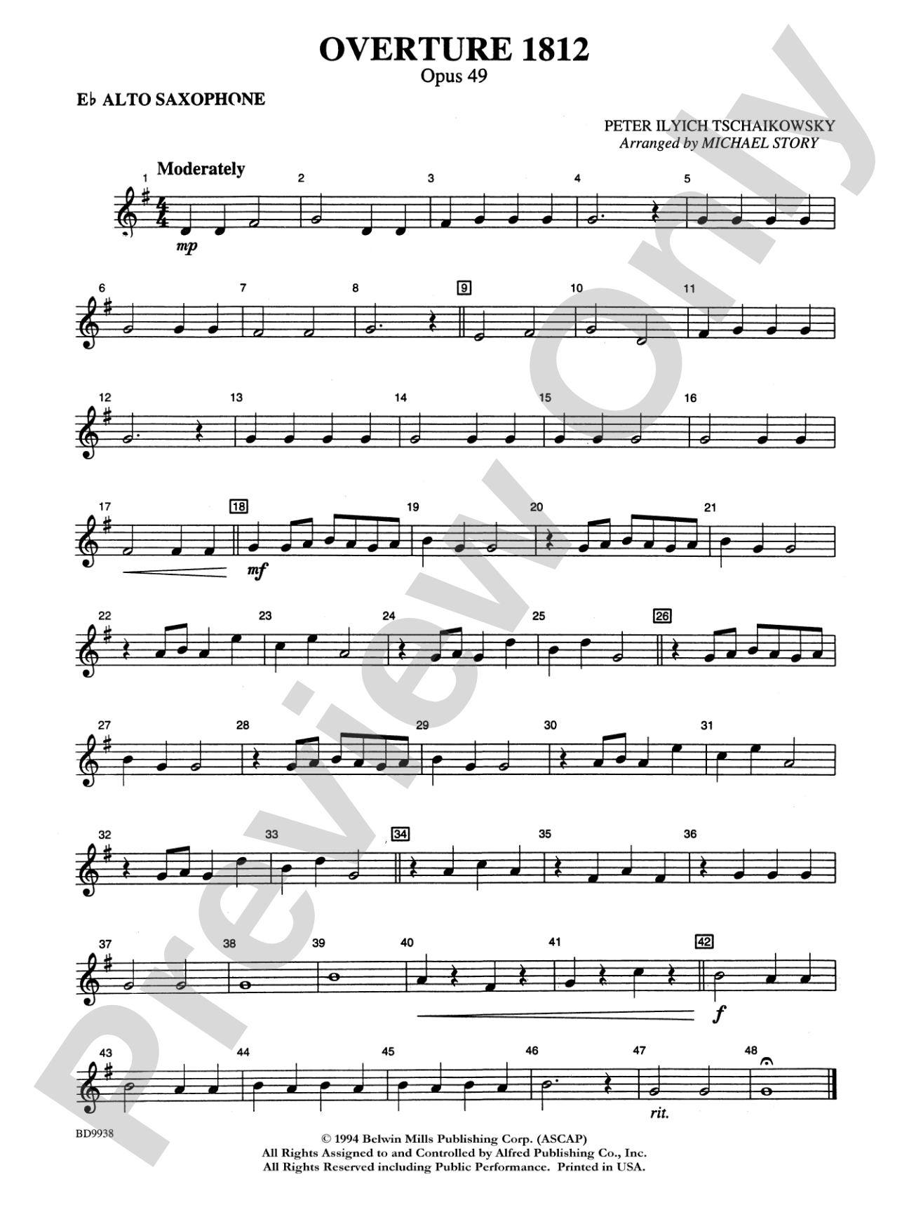 Overture 1812: E-flat Alto Saxophone