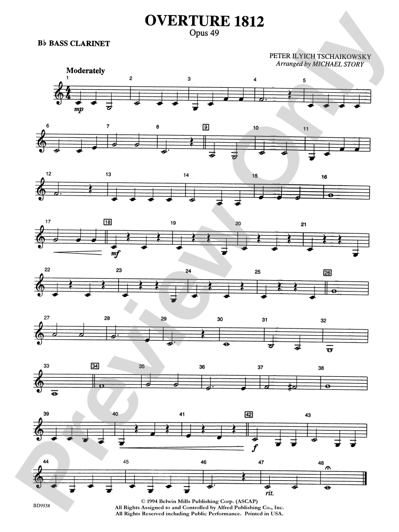 Overture 1812: B-flat Bass Clarinet
