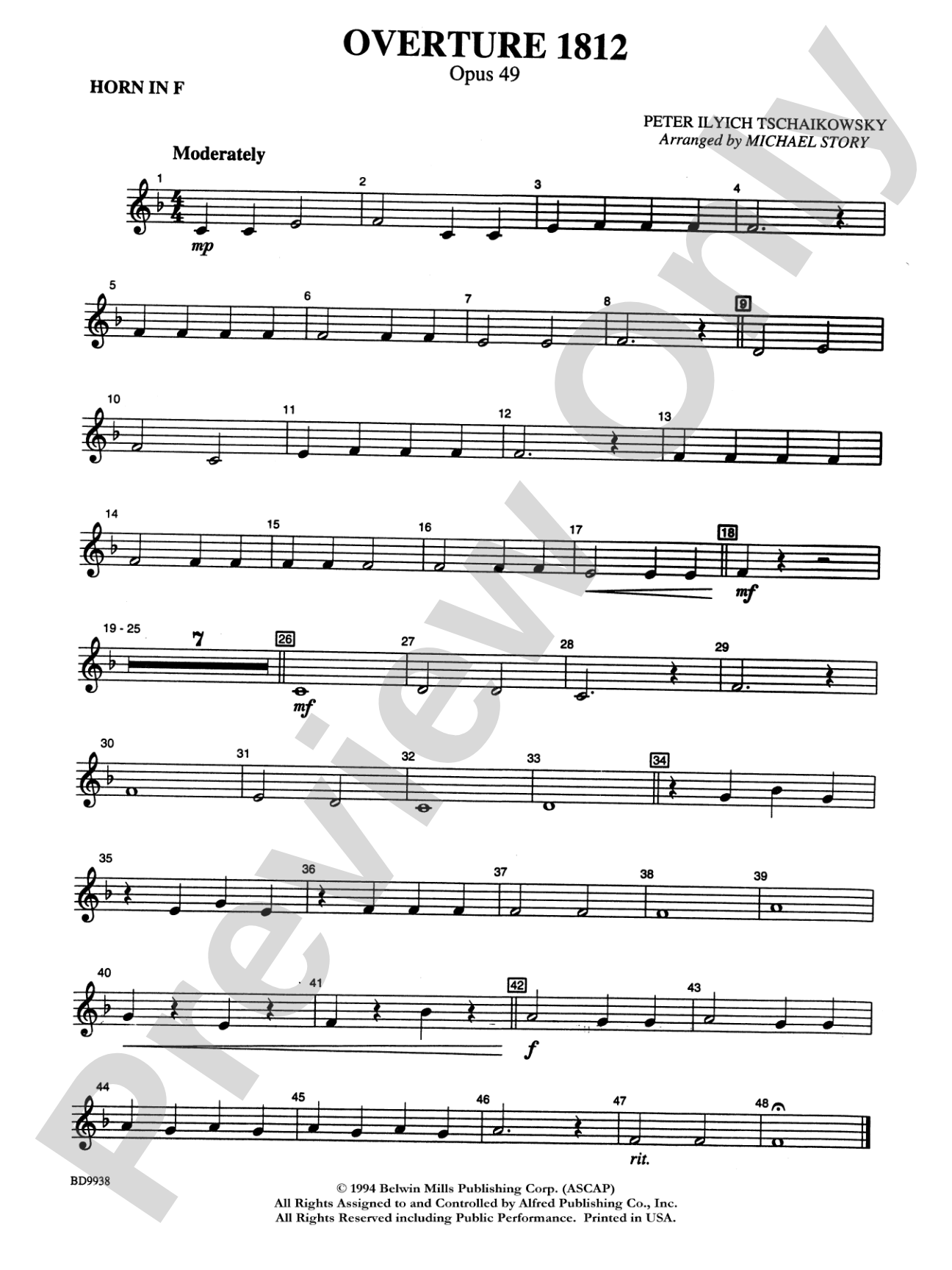 Overture 1812: 1st F Horn