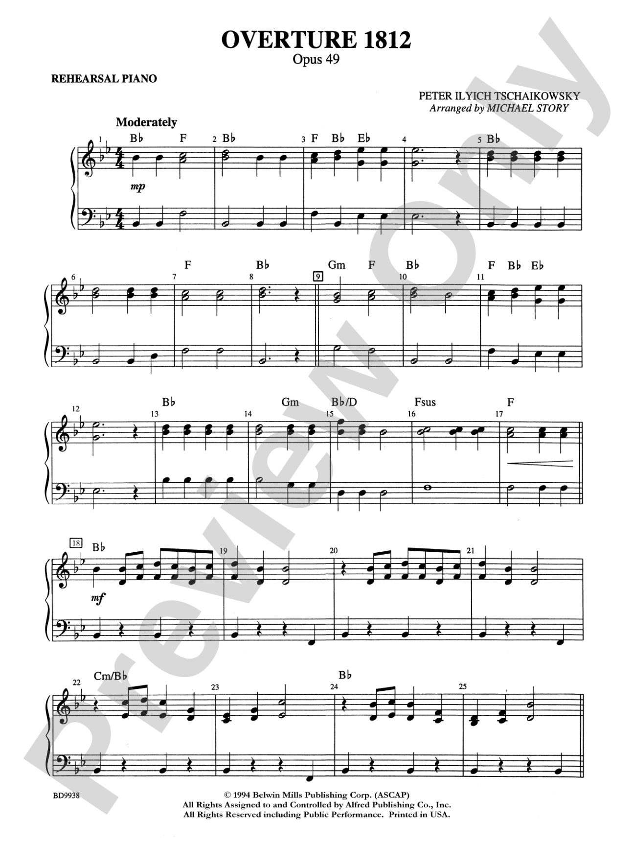 Overture 1812: Piano Accompaniment