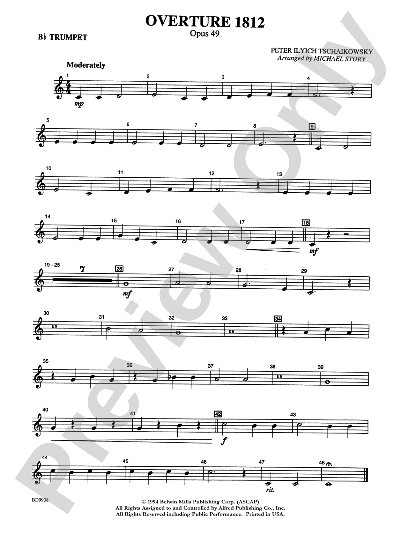 Overture 1812: 1st B-flat Trumpet