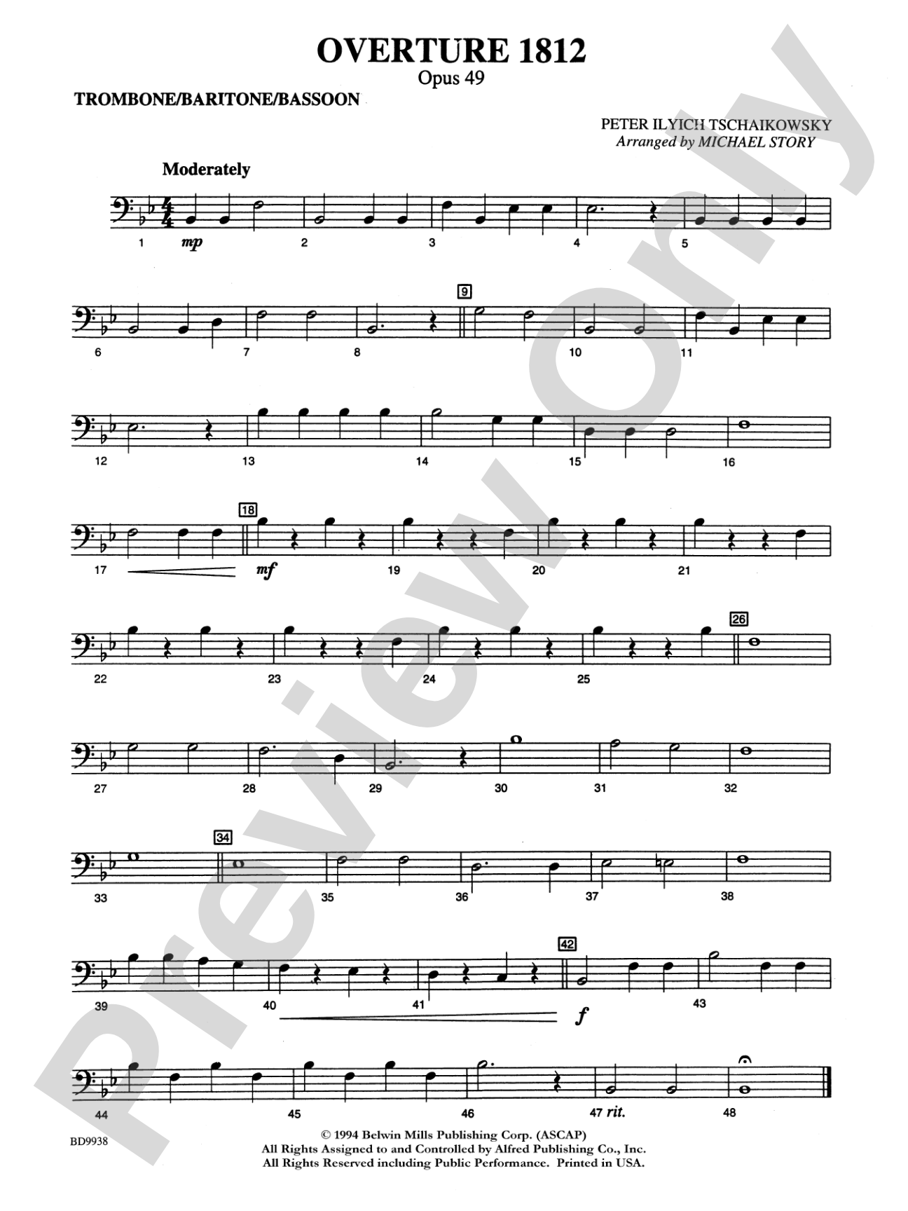 Overture 1812: 1st Trombone