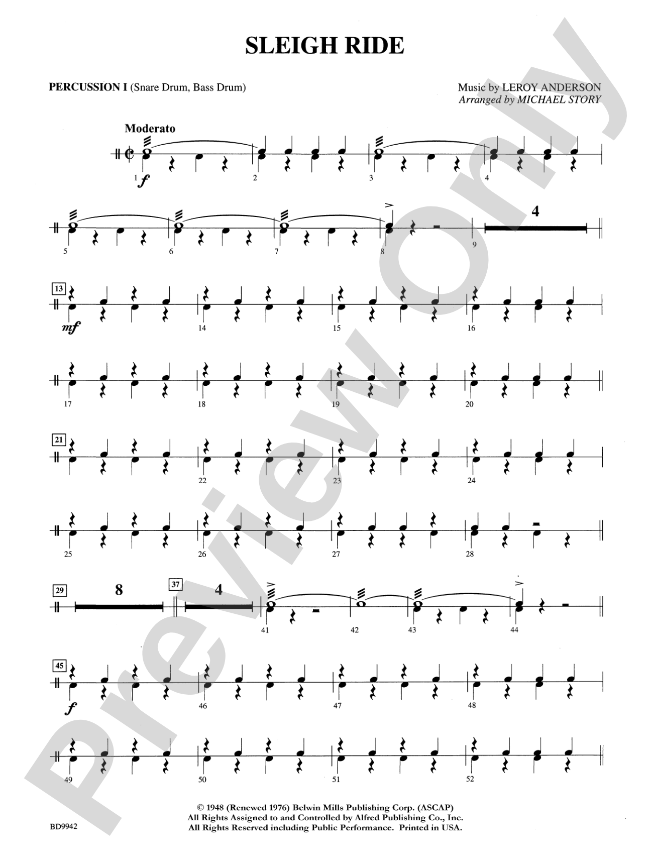 Sleigh Ride: 1st Percussion