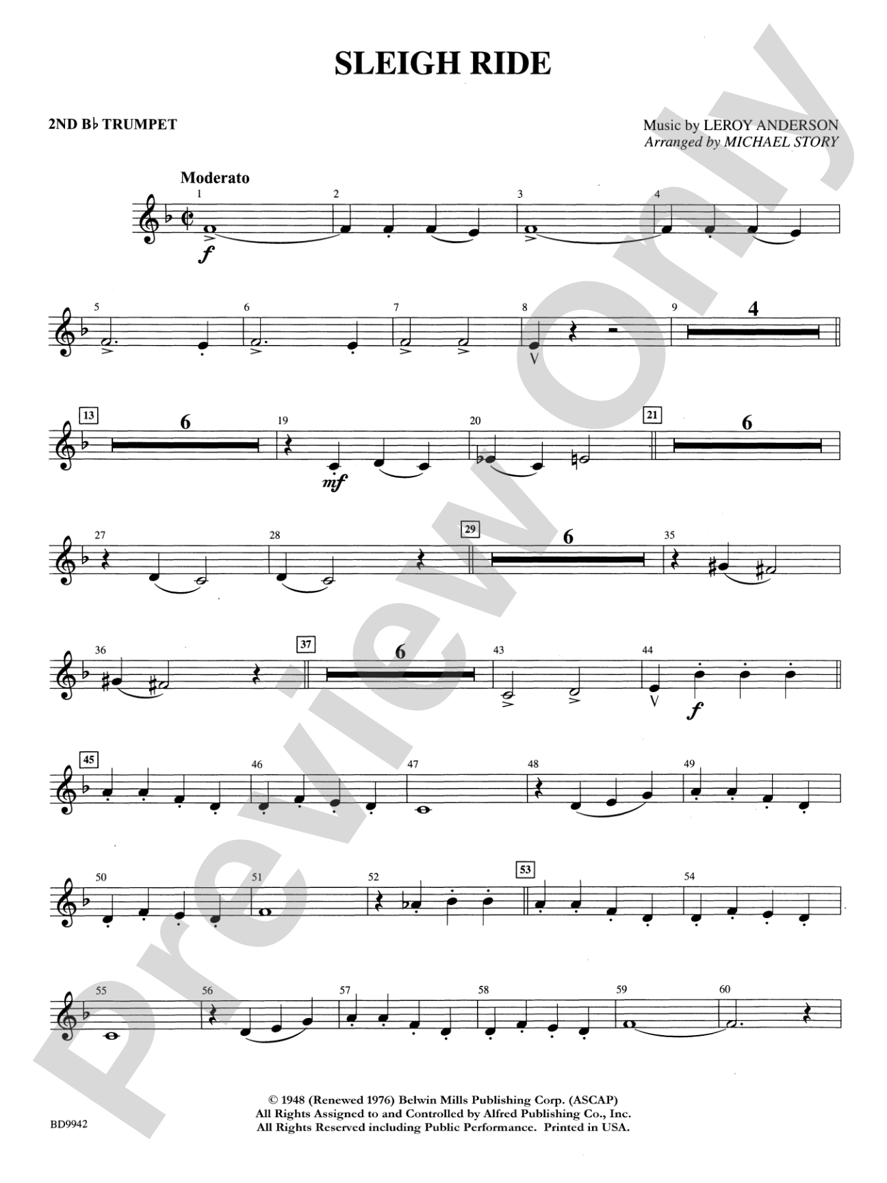 Sleigh Ride: 2nd B-flat Trumpet