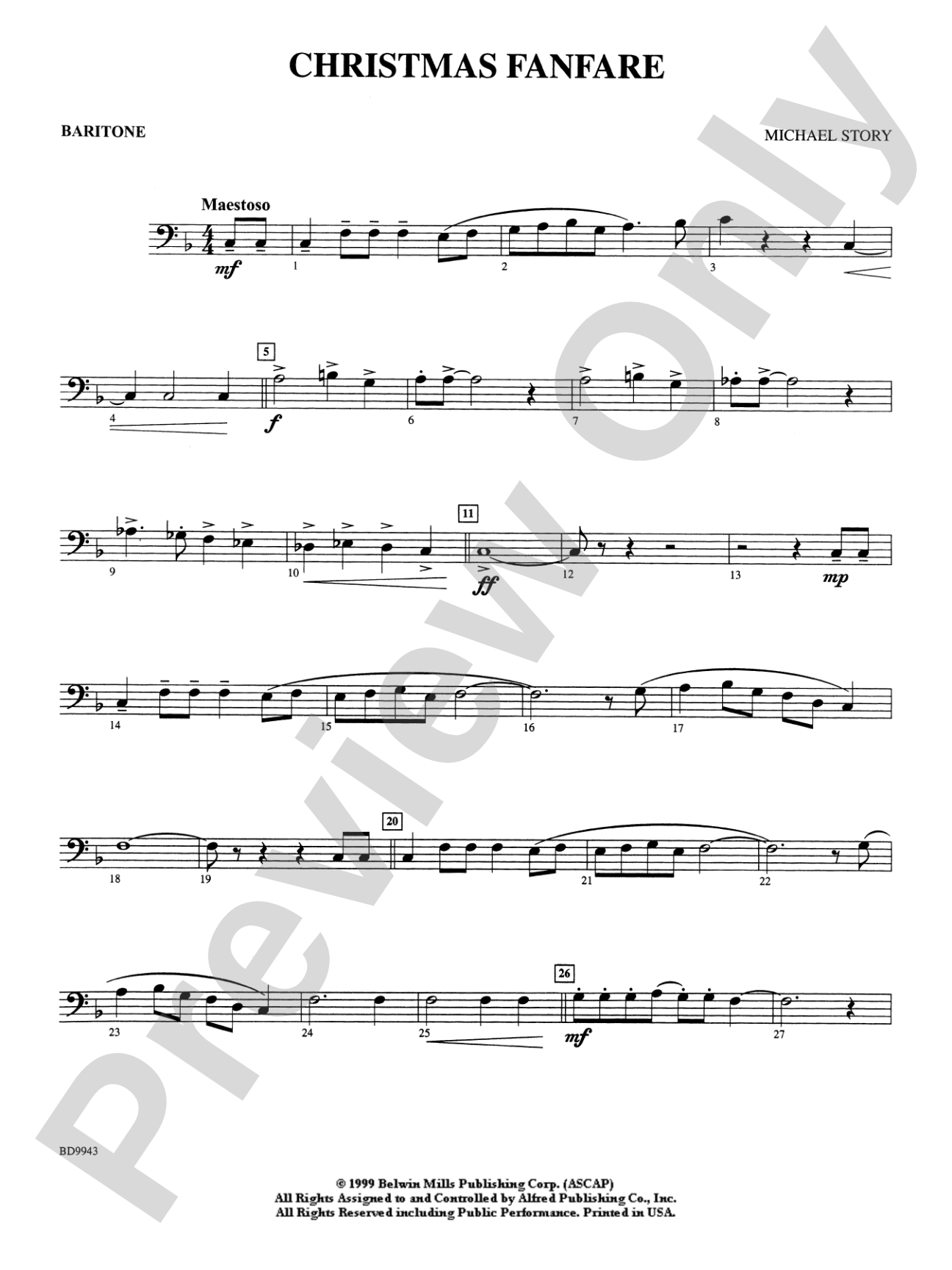Christmas Fanfare: Baritone B.C.