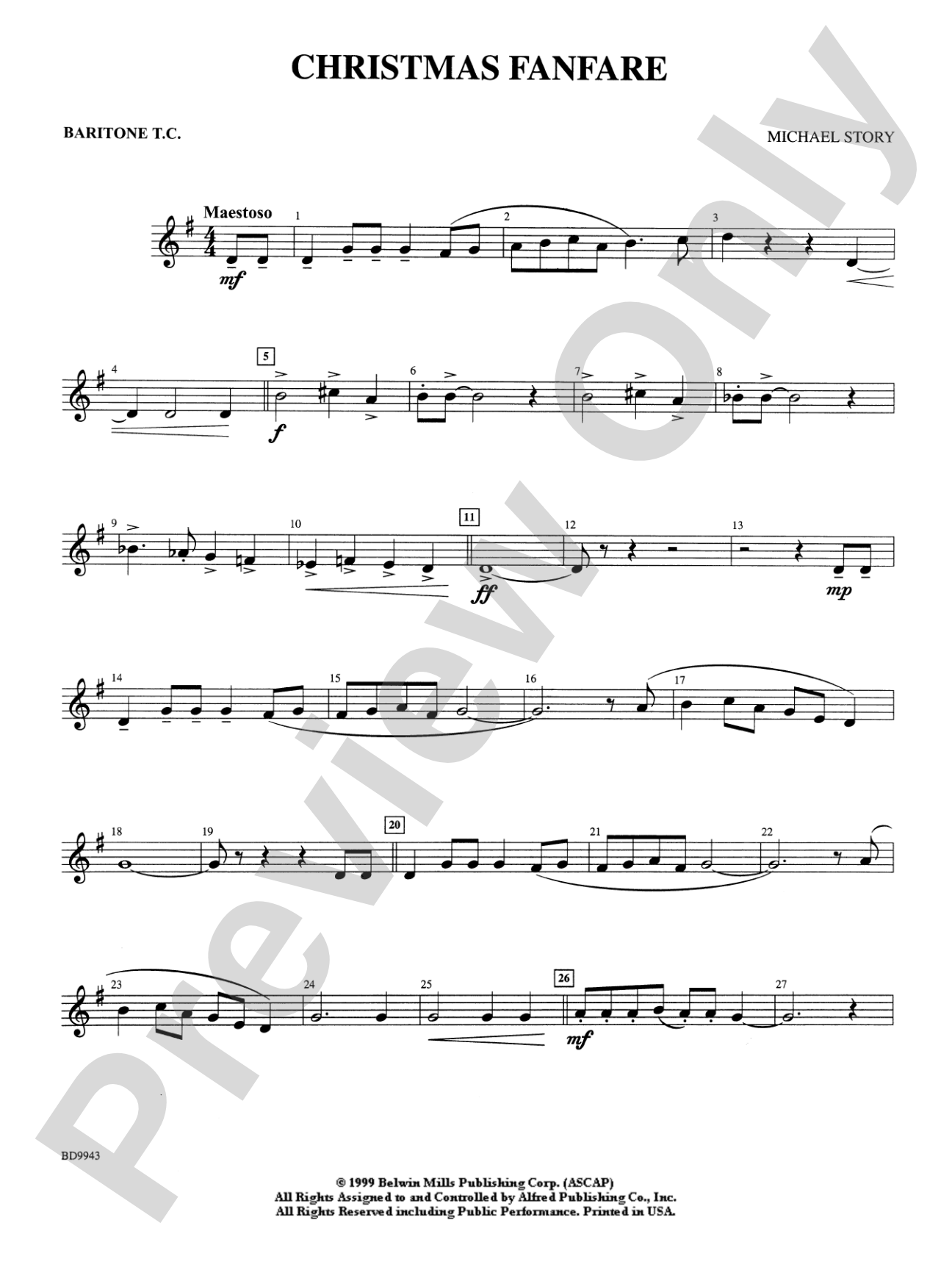 Christmas Fanfare: Baritone T.C.