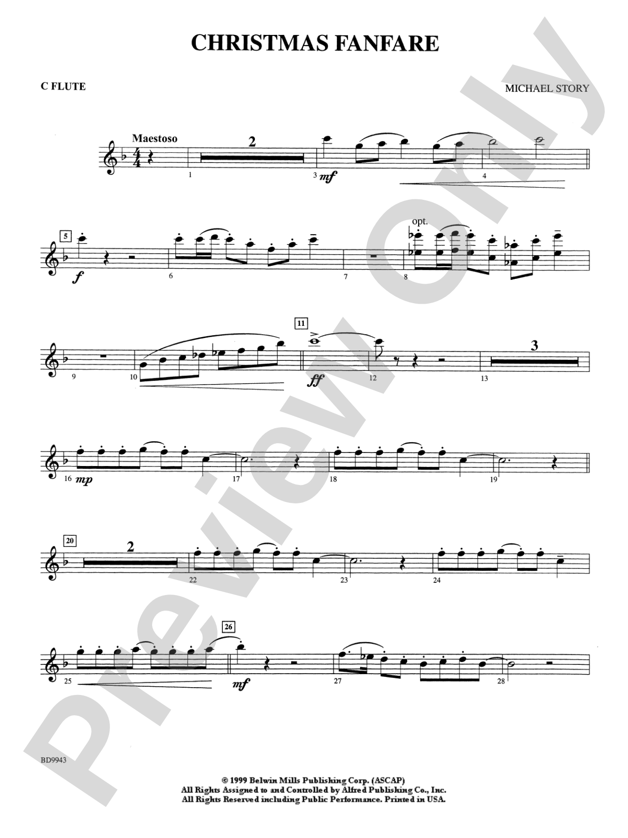Christmas Fanfare: Flute