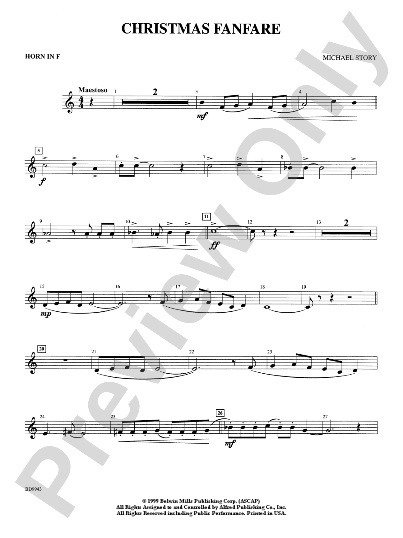Christmas Fanfare: 1st F Horn
