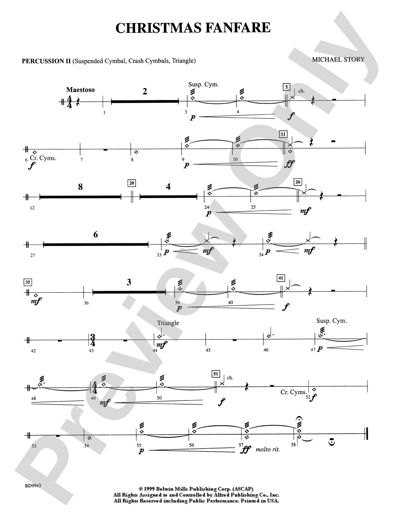 Christmas Fanfare: 2nd Percussion