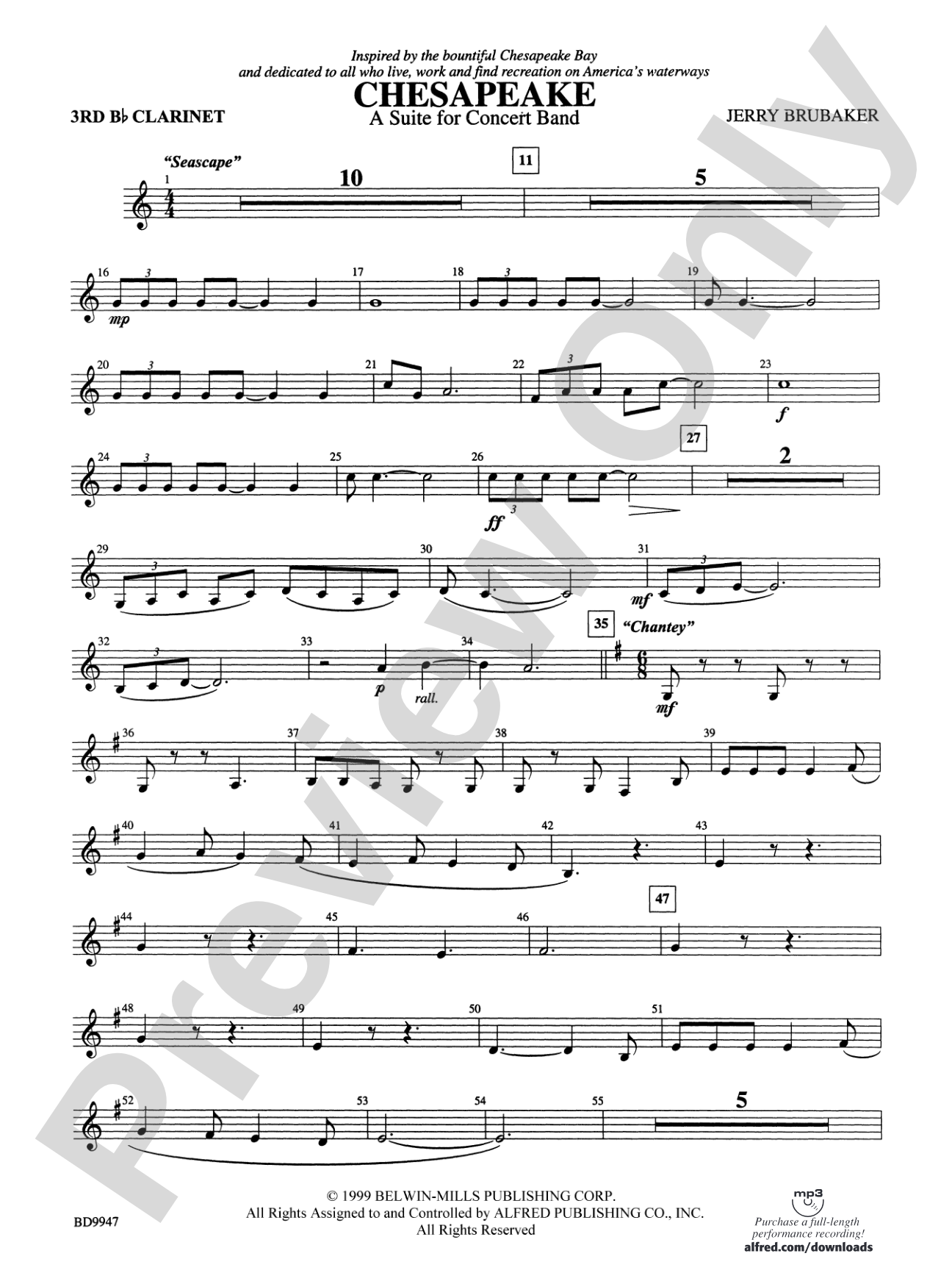 Chesapeake: 3rd B-flat Clarinet