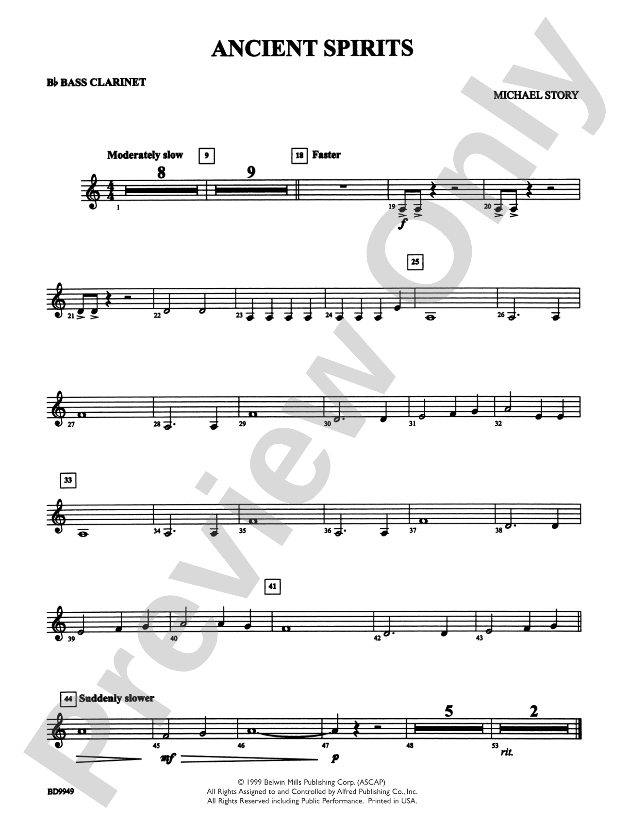 Ancient Spirits: B-flat Bass Clarinet
