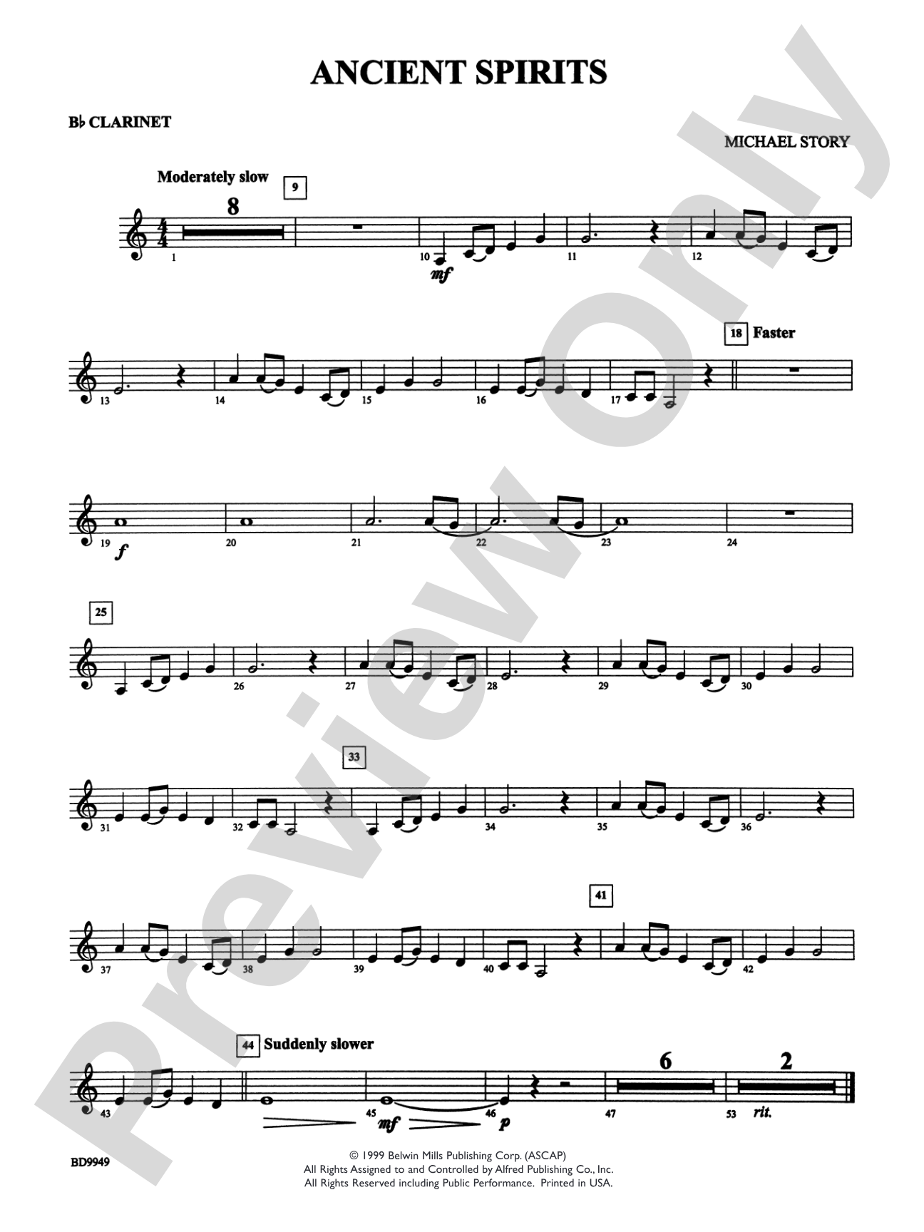 Ancient Spirits: 1st B-flat Clarinet