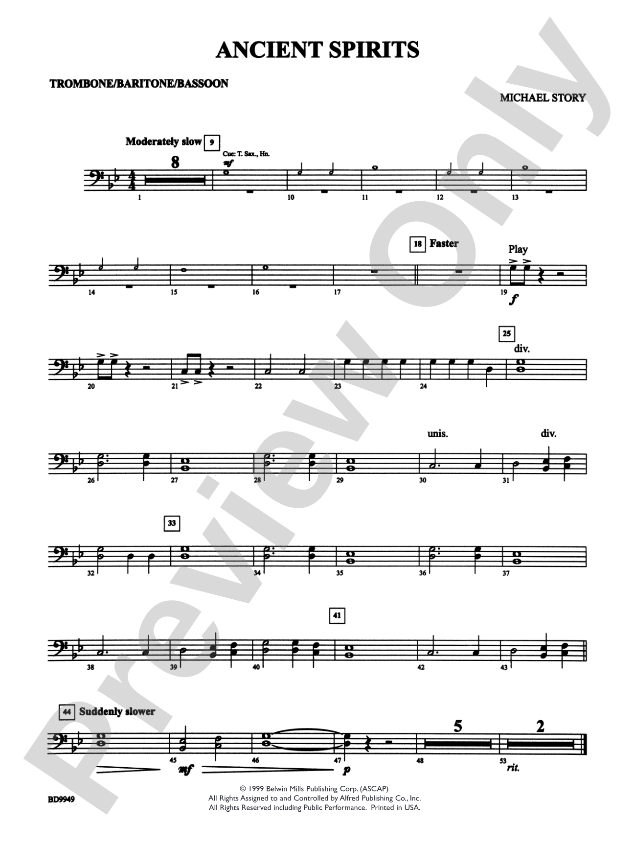 Ancient Spirits: 1st Trombone