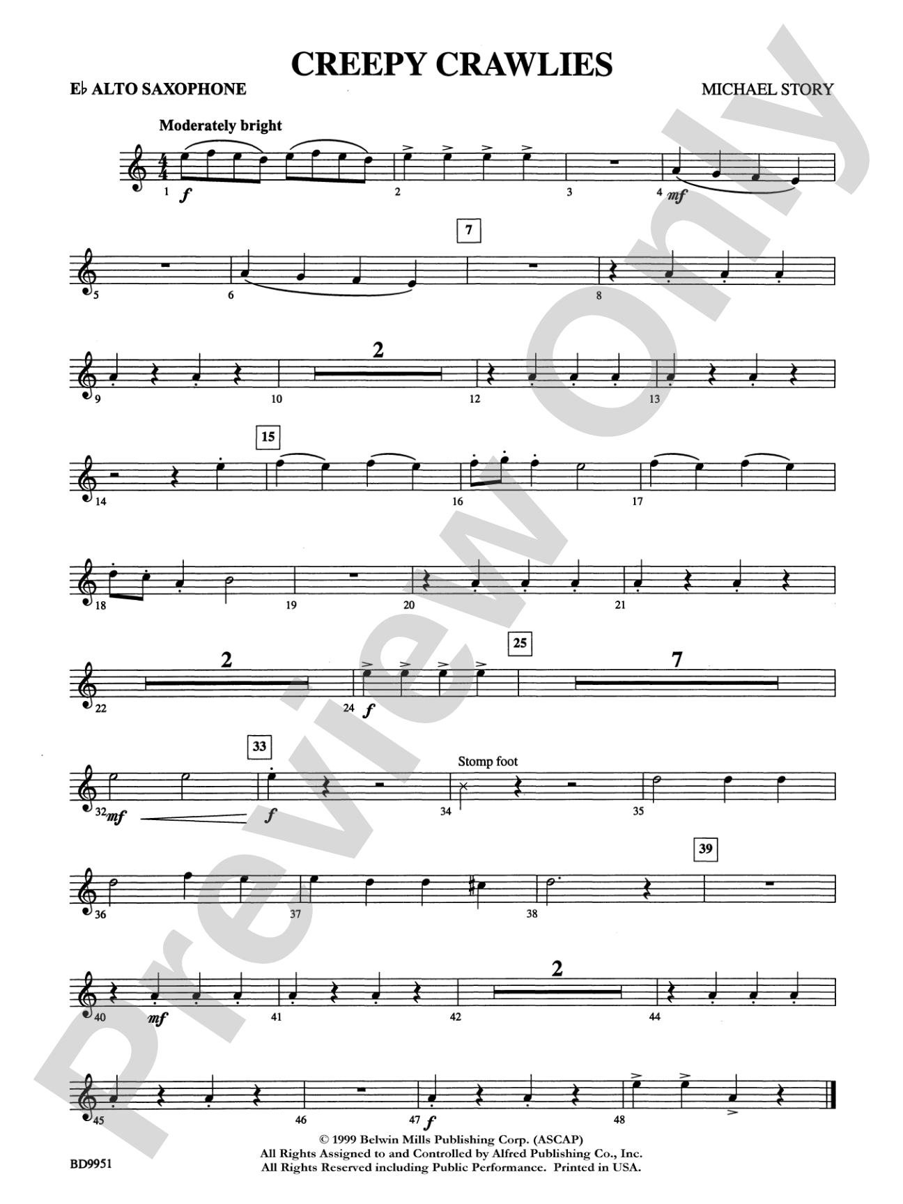 Creepy Crawlies: E-flat Alto Saxophone