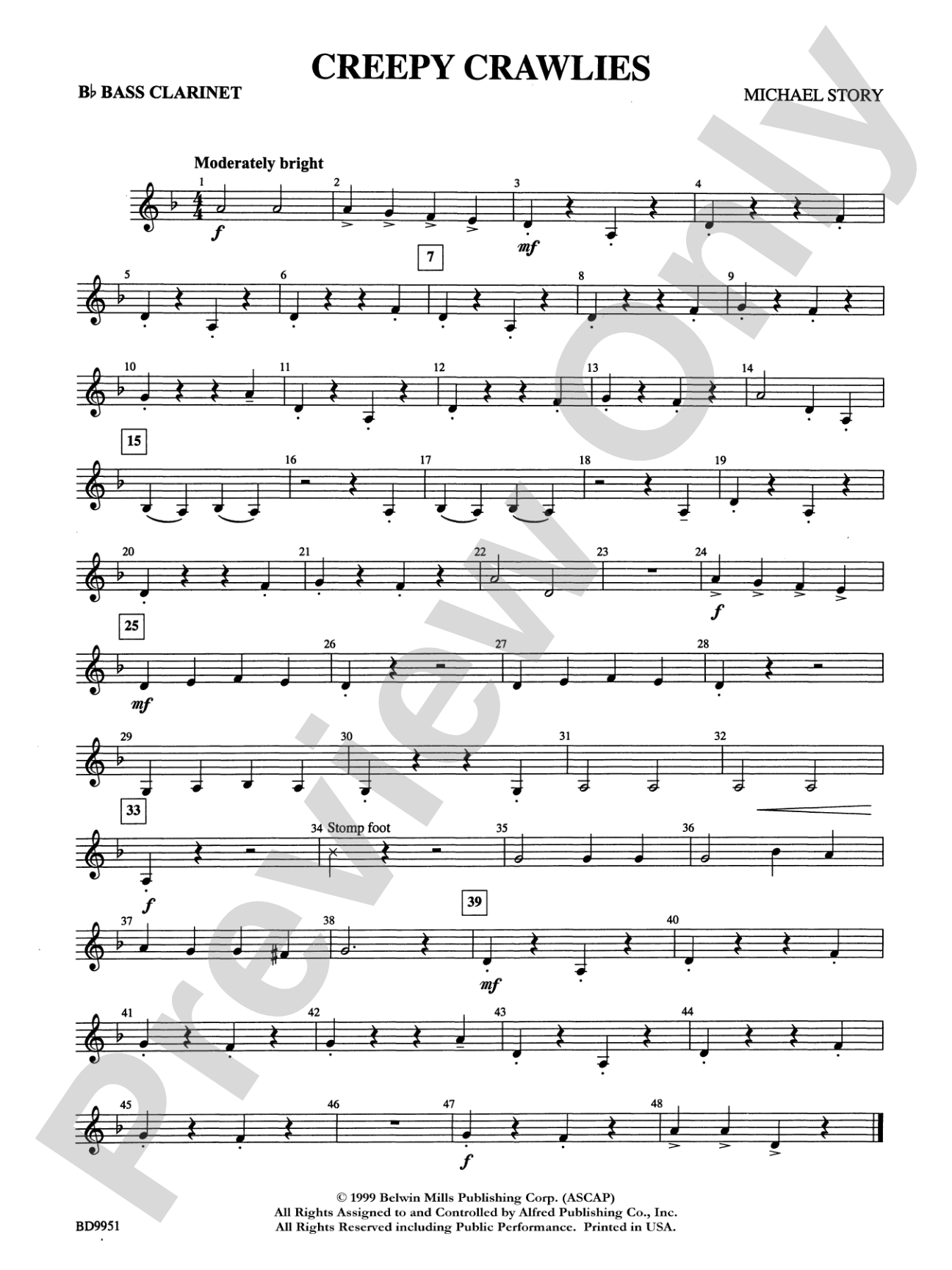 Creepy Crawlies: B-flat Bass Clarinet