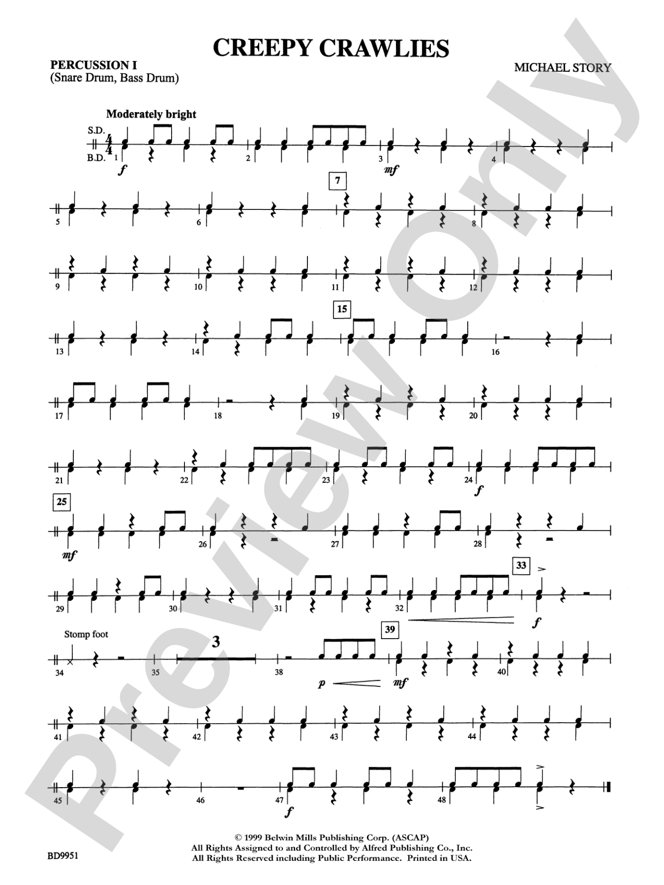 Creepy Crawlies: 1st Percussion