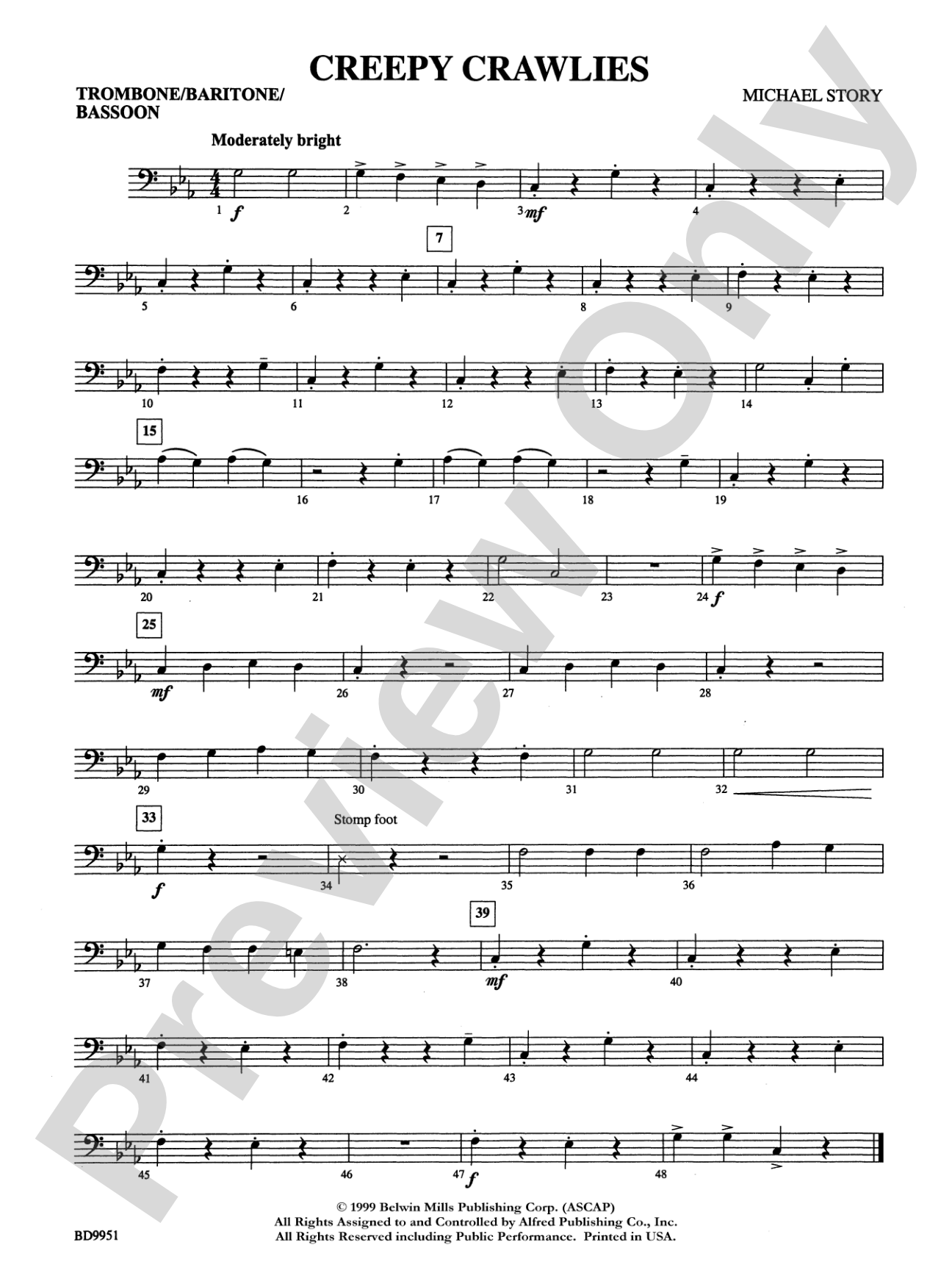 Creepy Crawlies: 1st Trombone