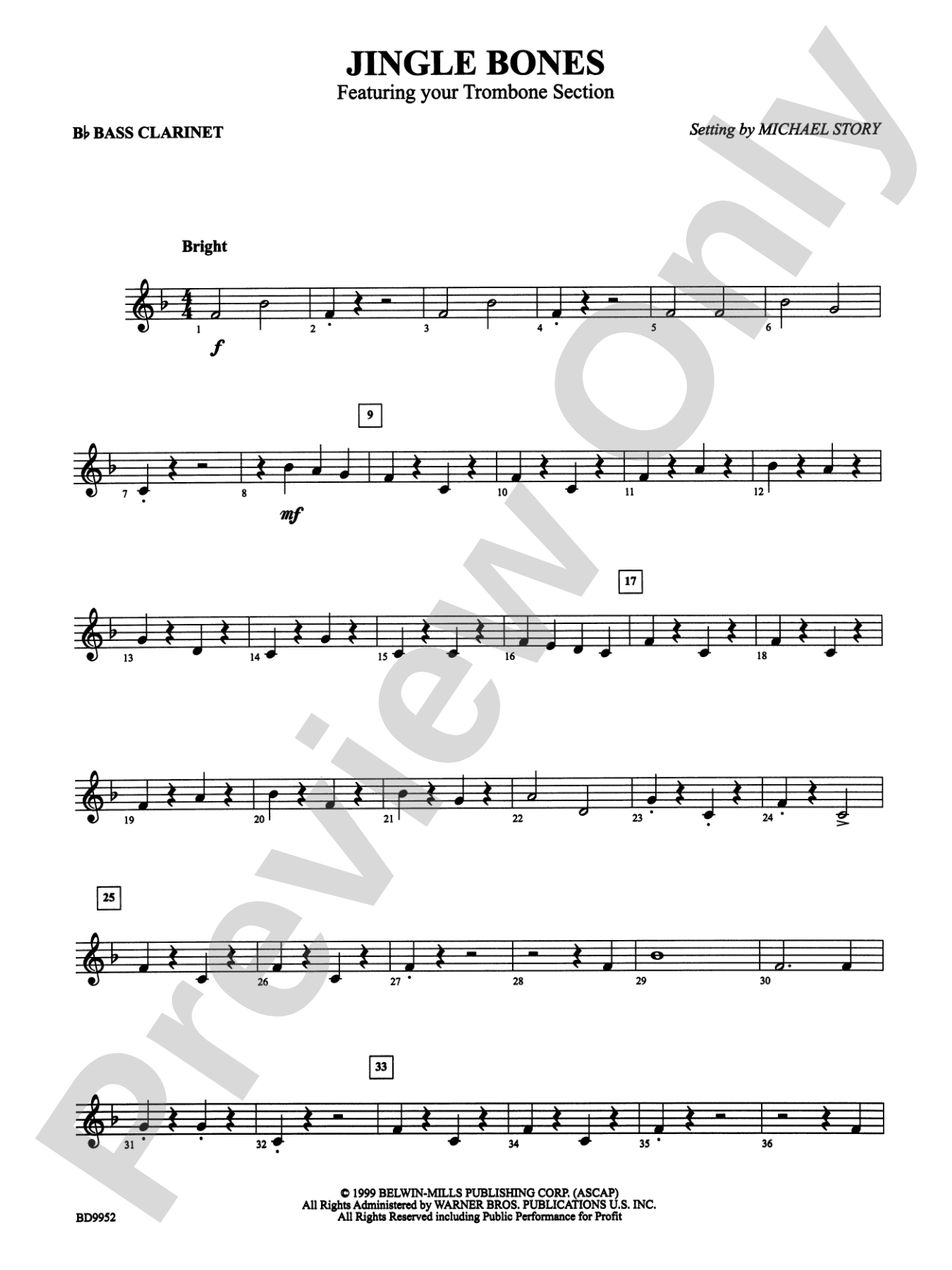 Jingle Bones: B-flat Bass Clarinet