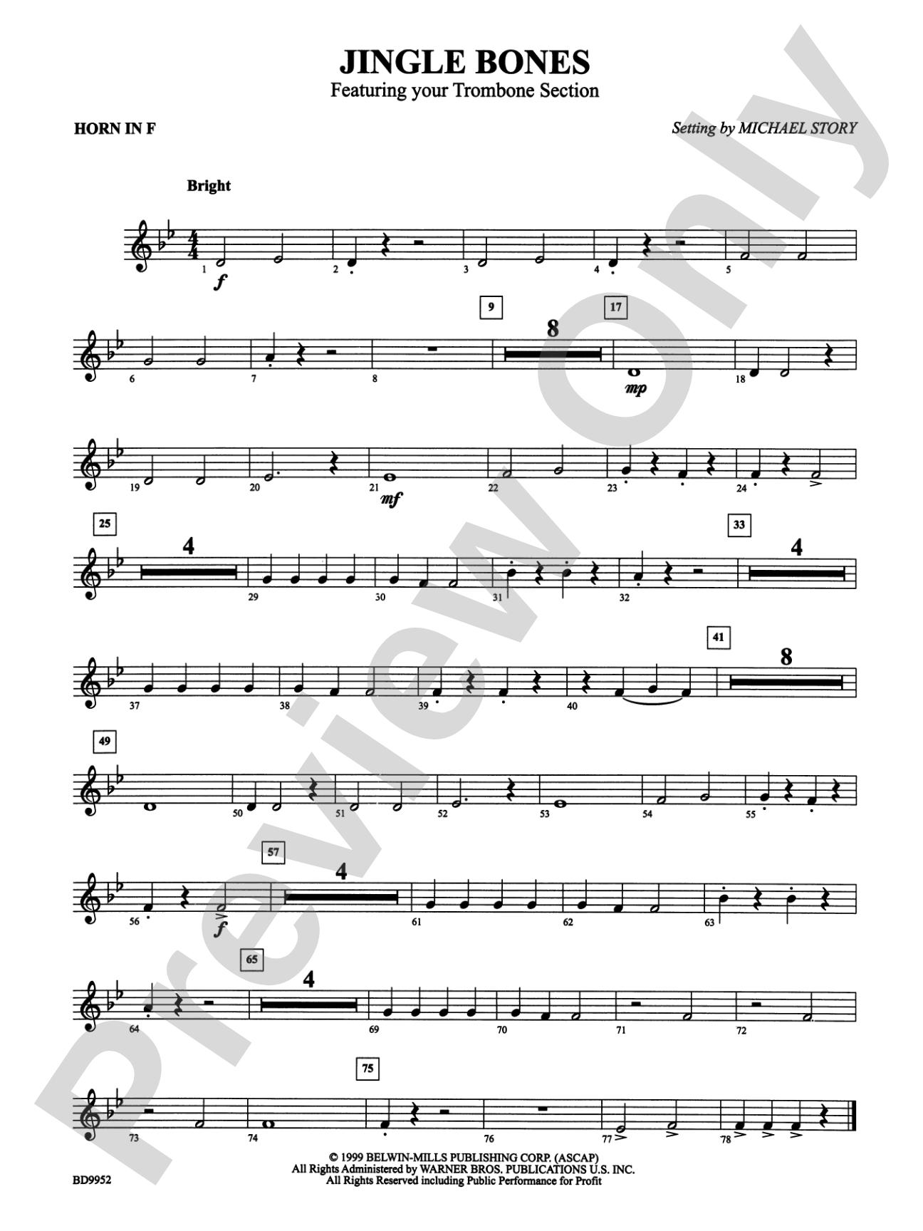 Jingle Bones: 1st F Horn