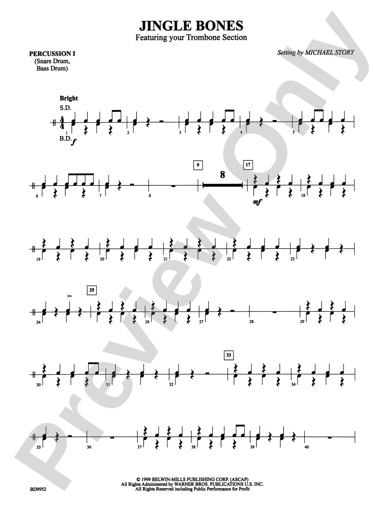 Jingle Bones: 1st Percussion