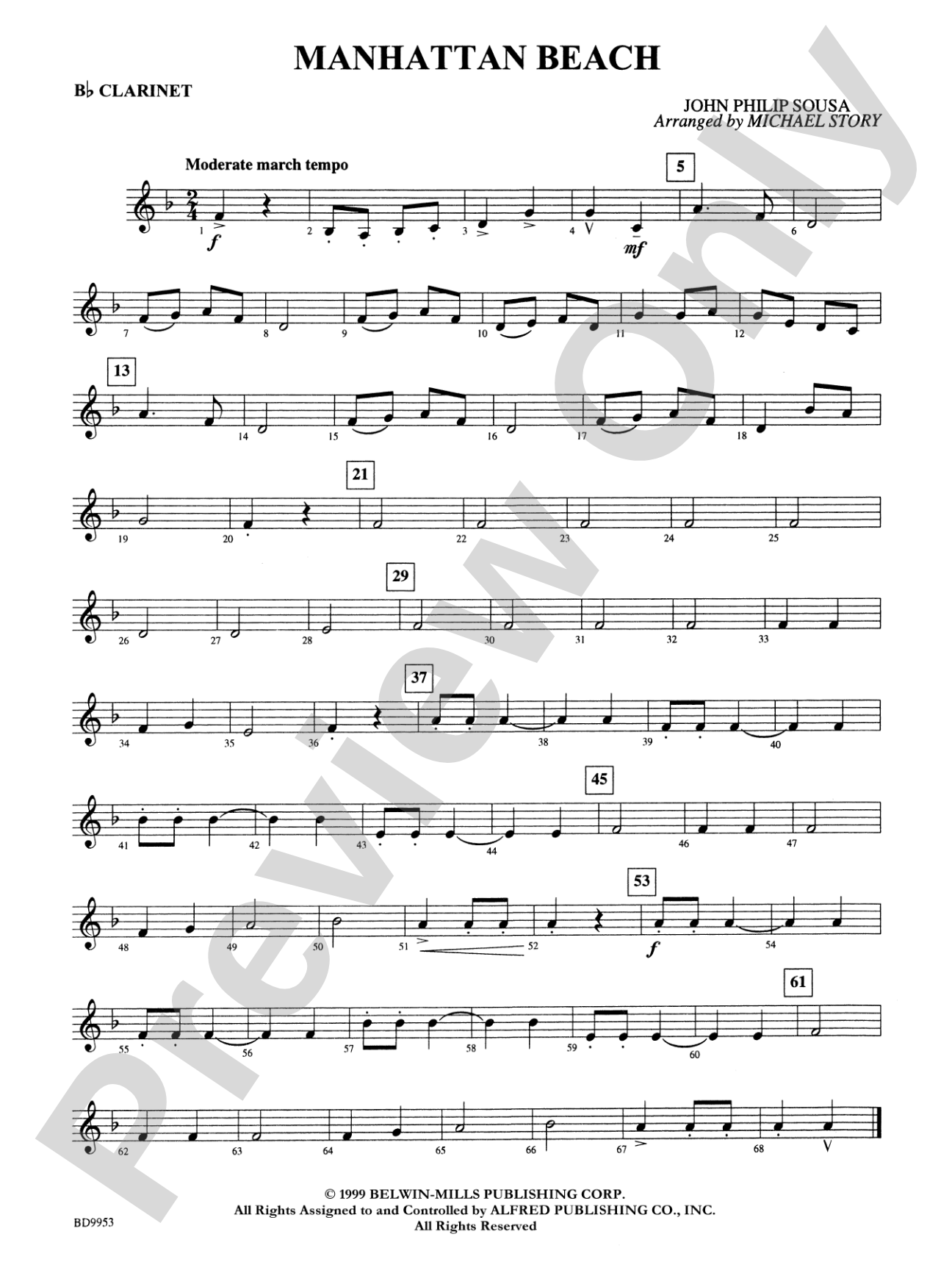 Manhattan Beach: 1st B-flat Clarinet