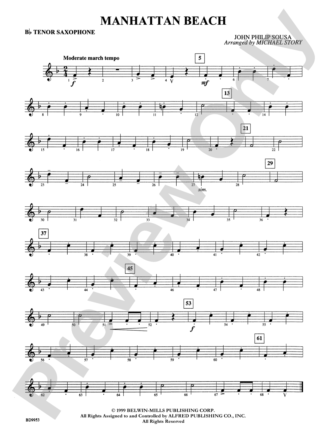 Manhattan Beach: B-flat Tenor Saxophone