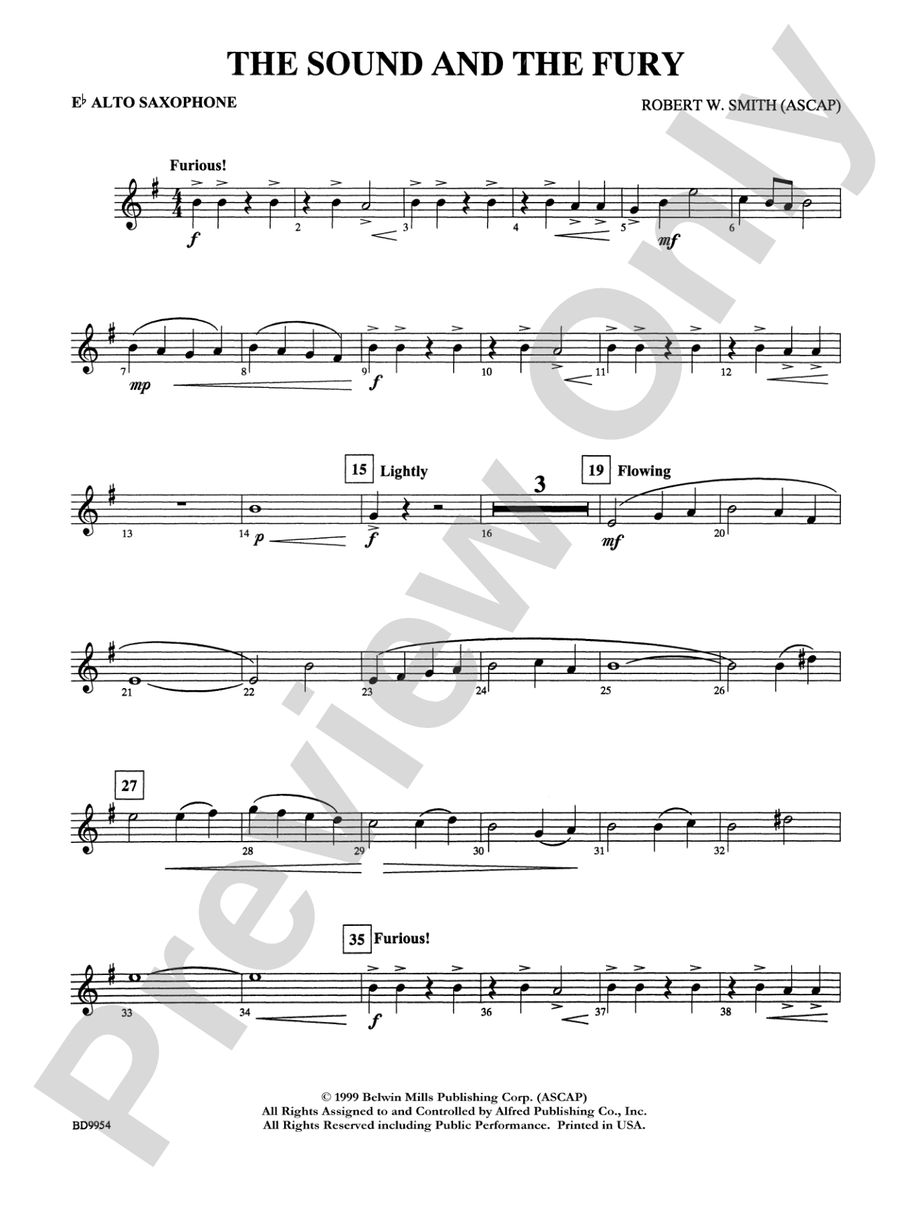 The Sound and the Fury: E-flat Alto Saxophone