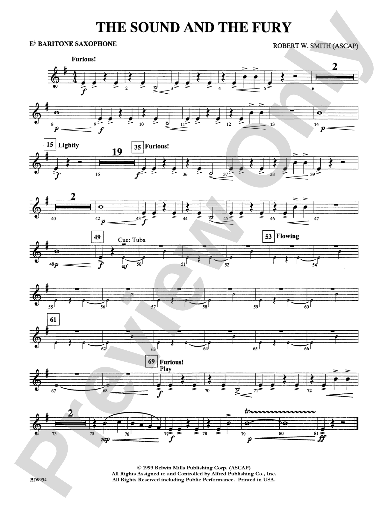 The Sound and the Fury: E-flat Baritone Saxophone