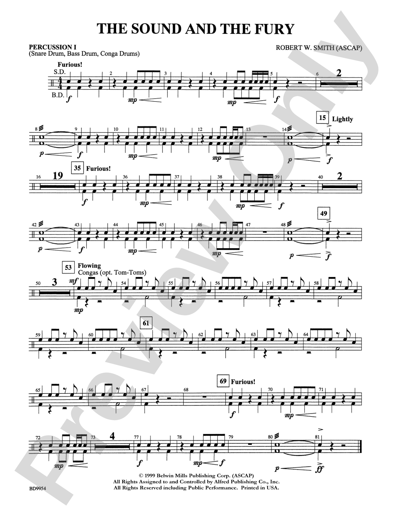 The Sound and the Fury: 1st Percussion