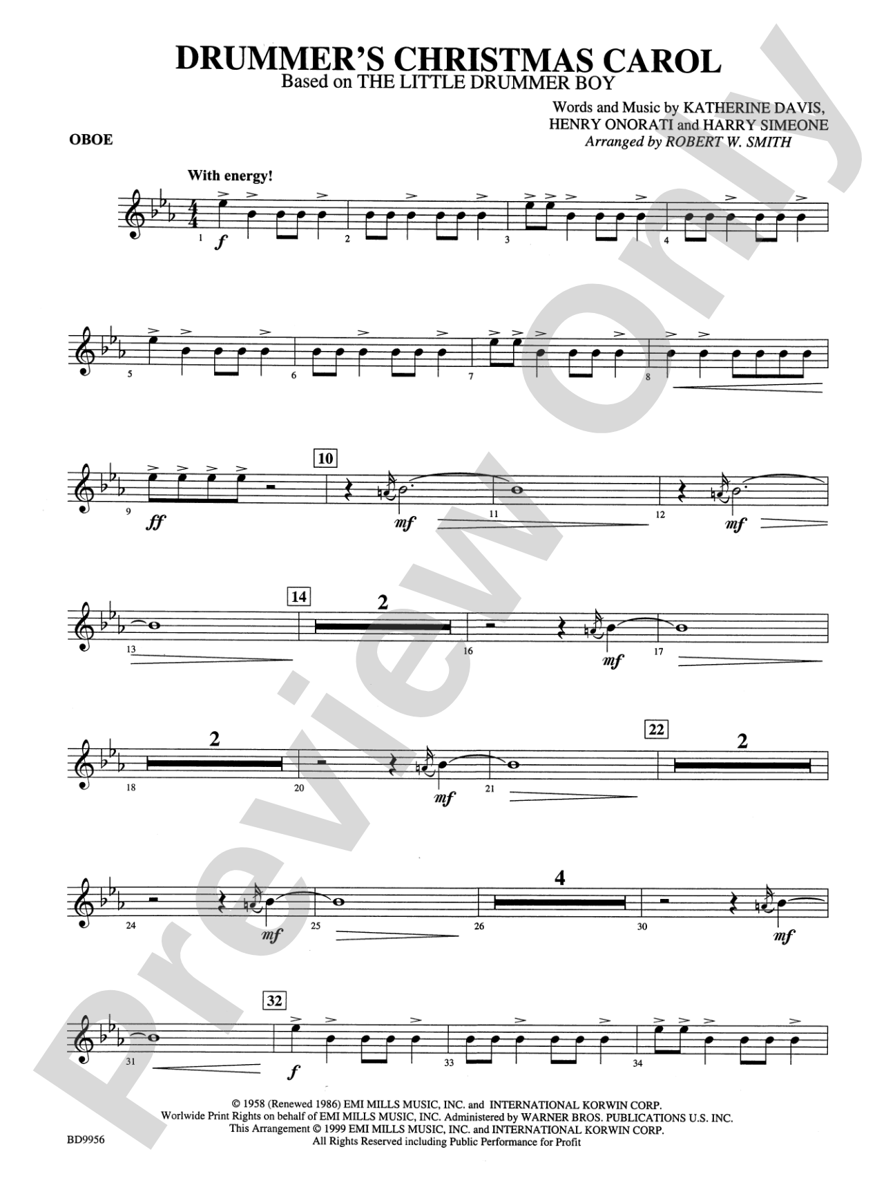 Drummer's Christmas Carol: Oboe