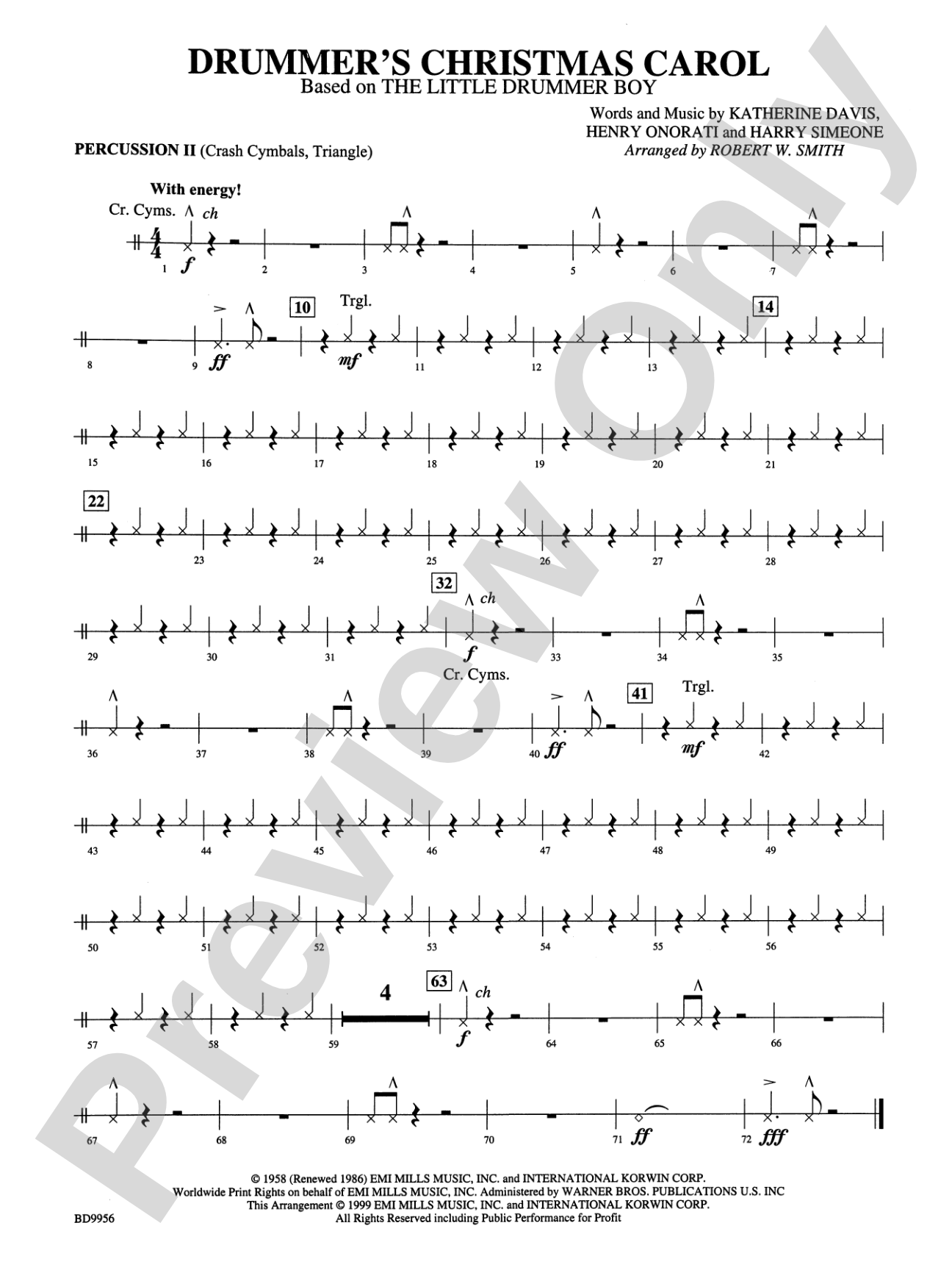 Drummer's Christmas Carol: 2nd Percussion