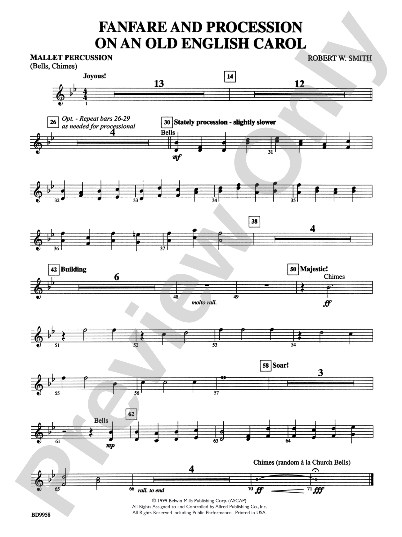 Fanfare and Processional on an Old English Carol: Mallets
