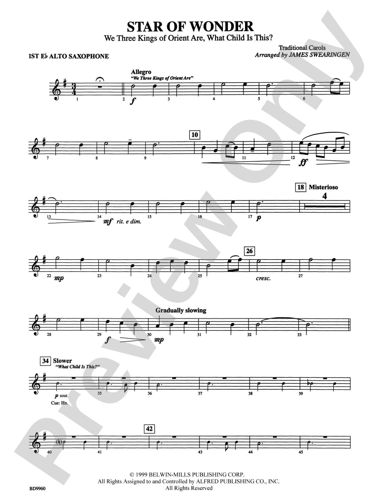 Star of Wonder: E-flat Alto Saxophone