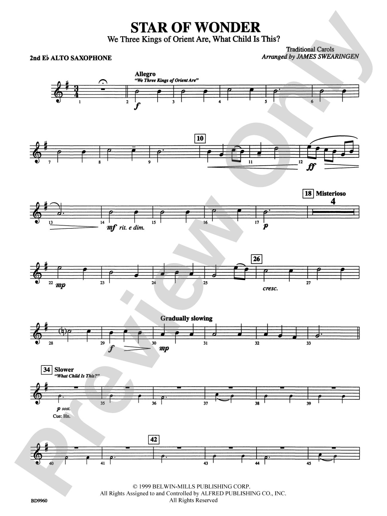 Star of Wonder: 2nd E-flat Alto Saxophone