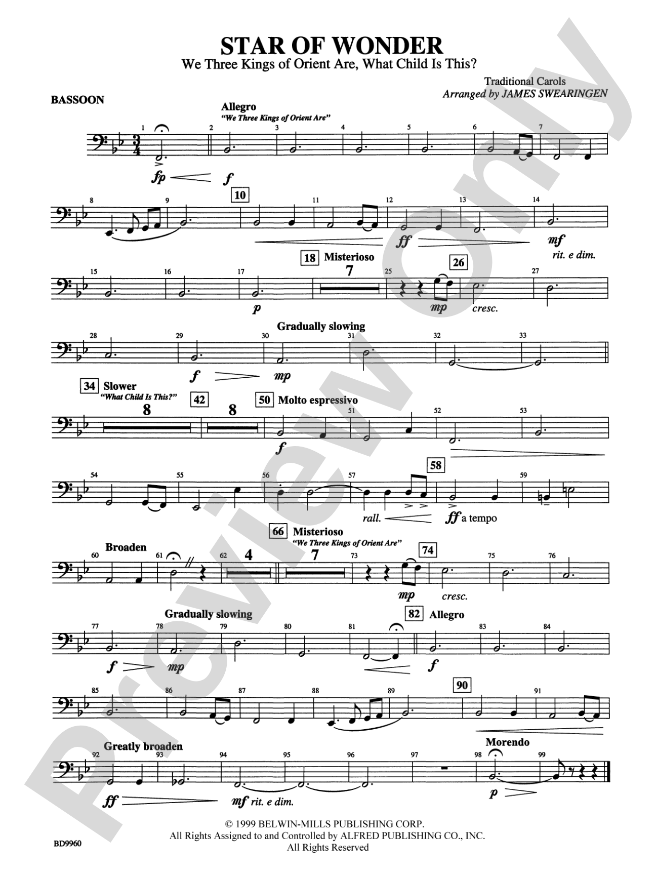 Star of Wonder: Bassoon
