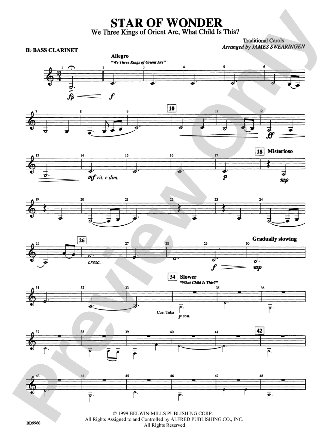 Star of Wonder: B-flat Bass Clarinet