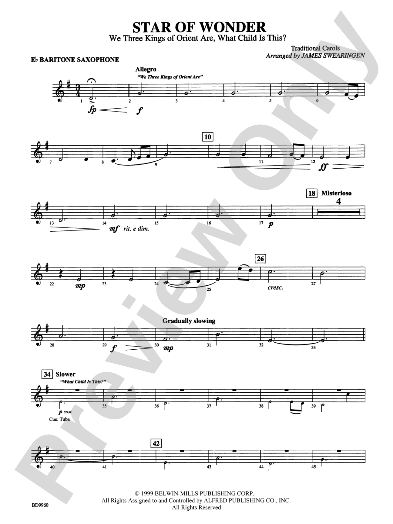 Star of Wonder: E-flat Baritone Saxophone