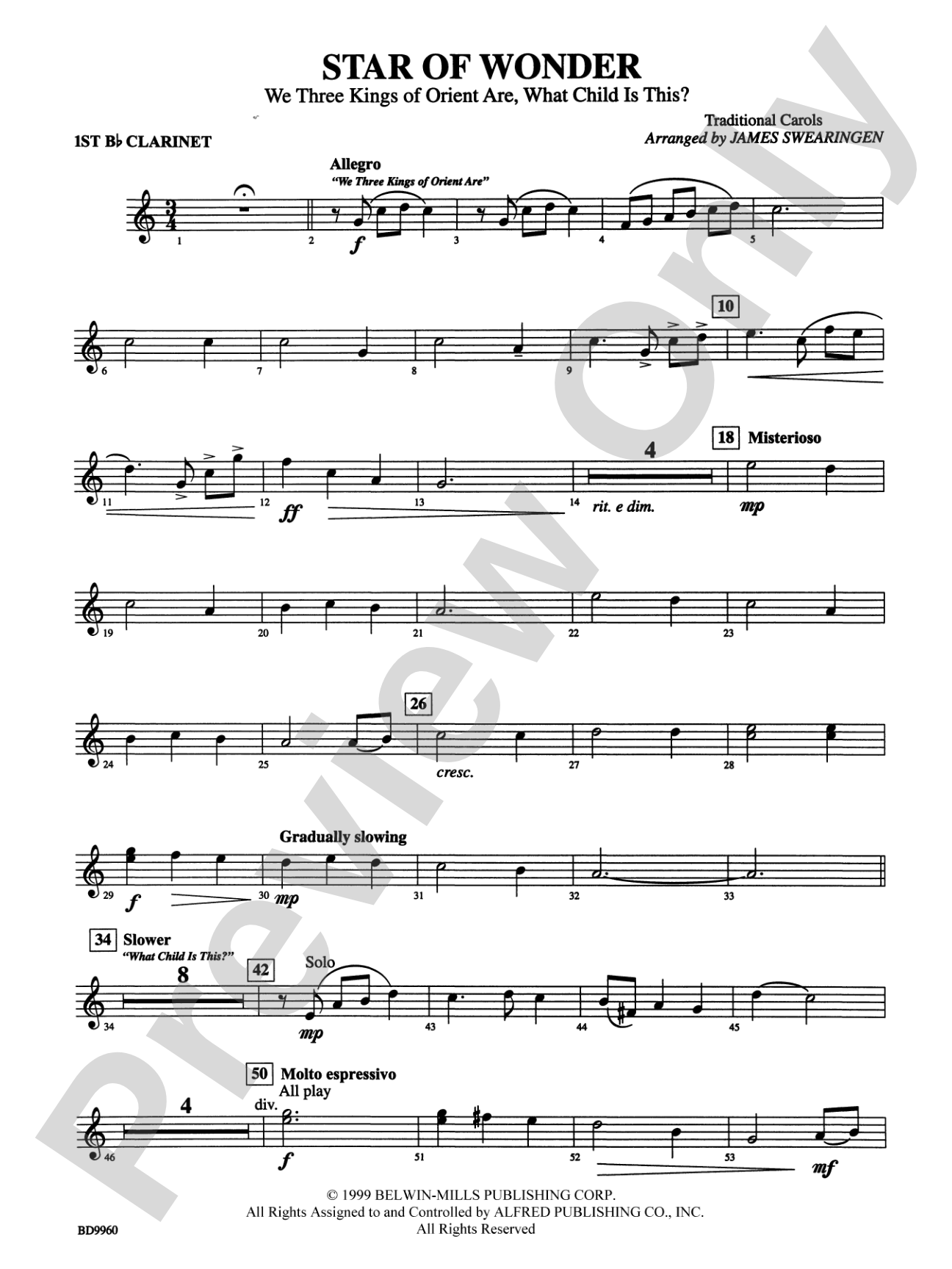 Star of Wonder: 1st B-flat Clarinet