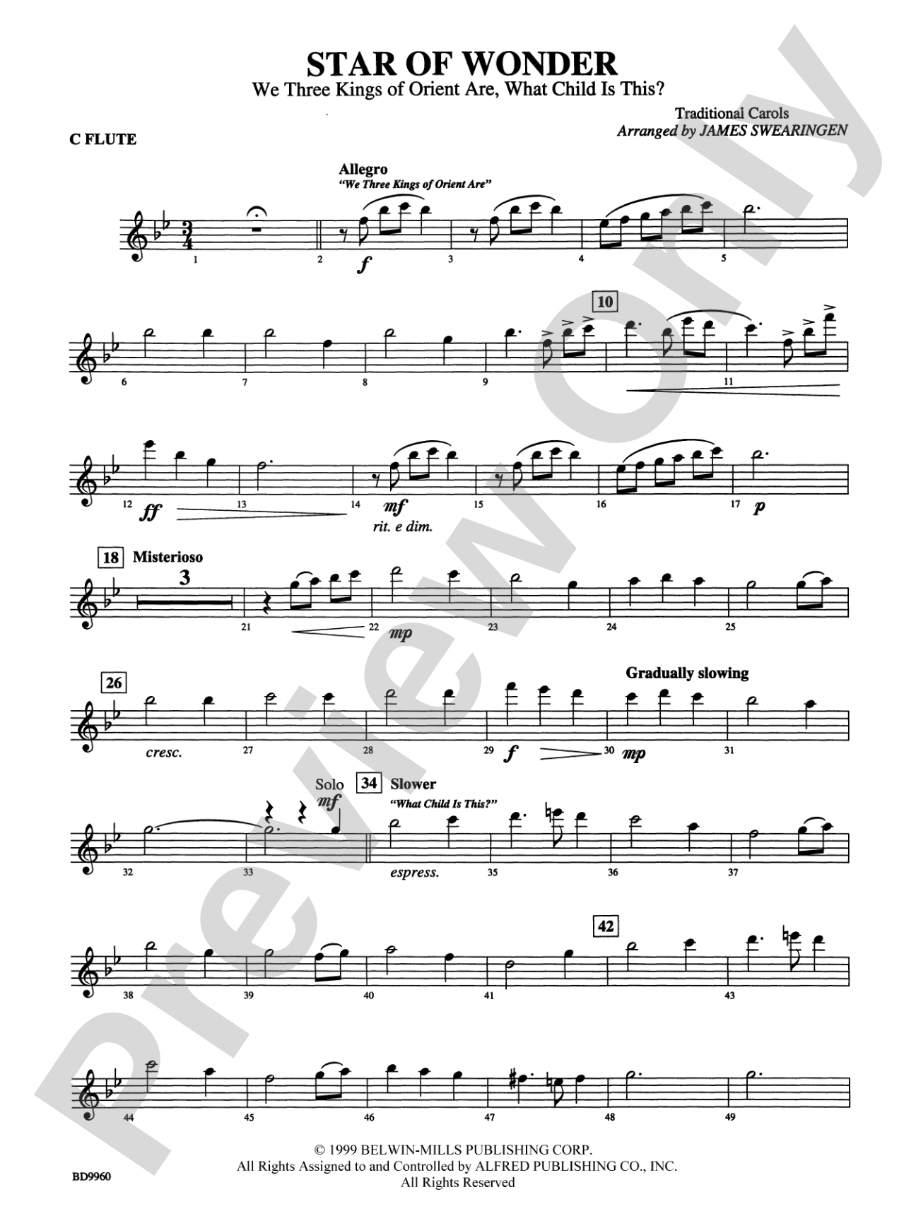 Star of Wonder: Flute