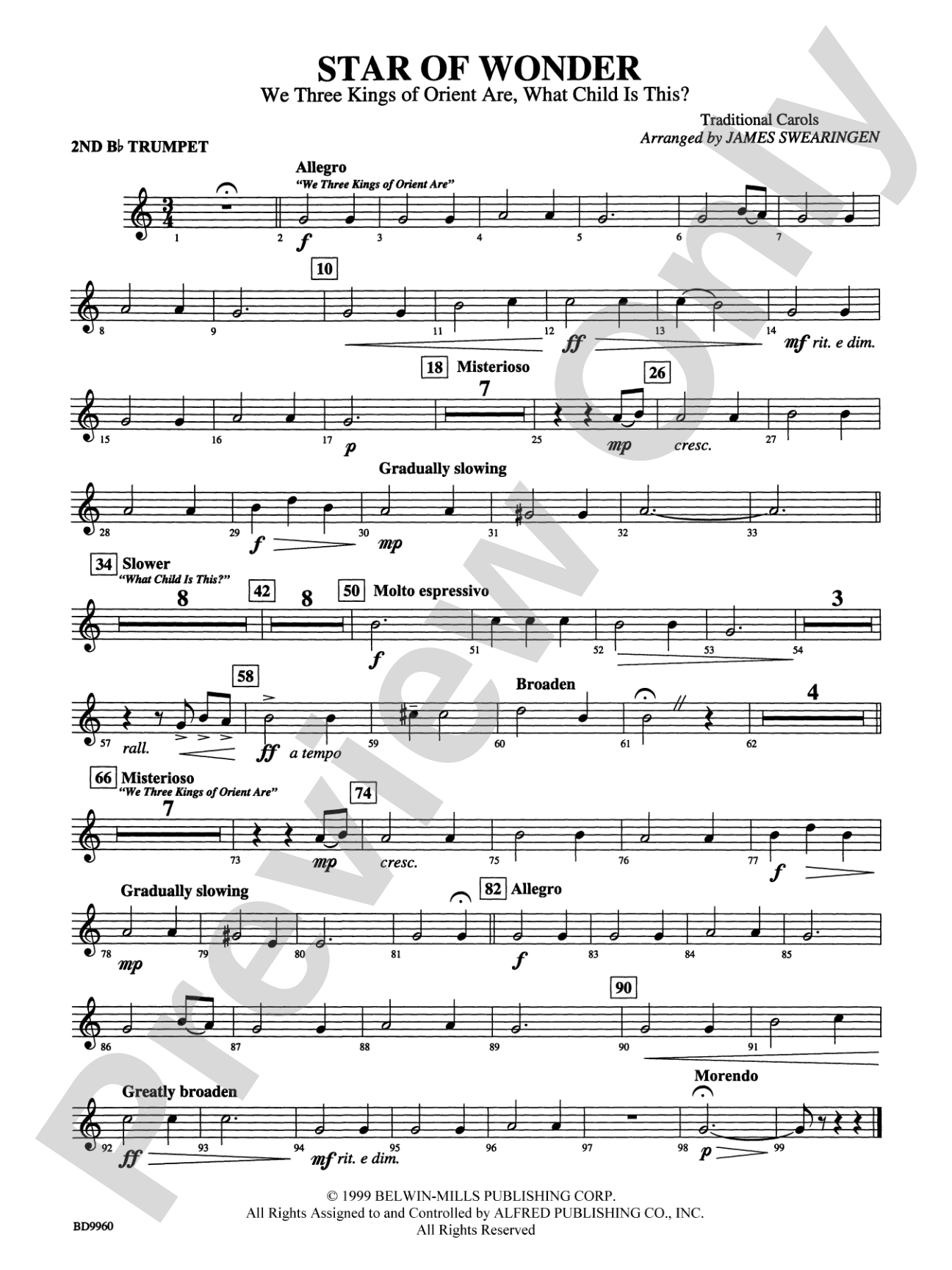 Star of Wonder: 2nd B-flat Trumpet