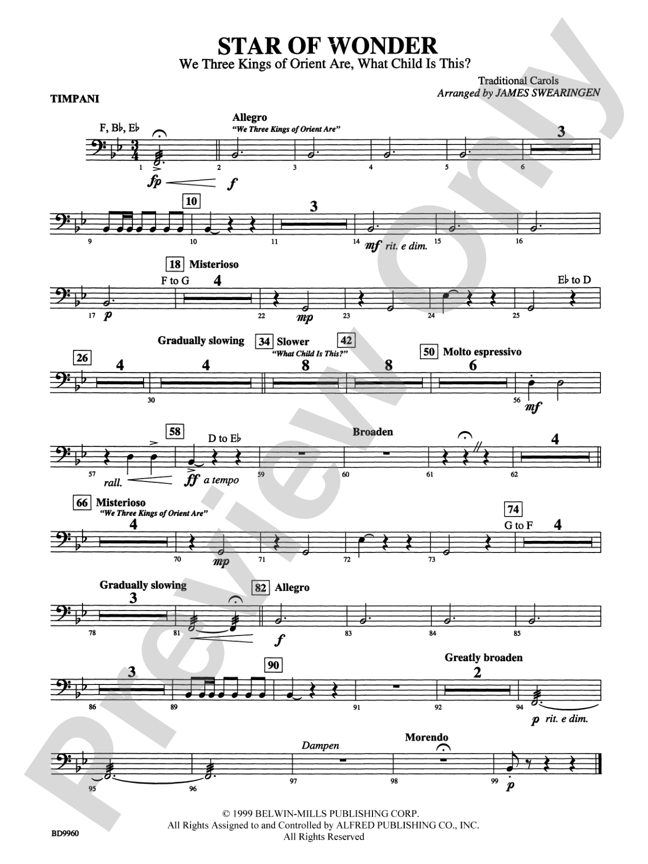 Star of Wonder: Timpani