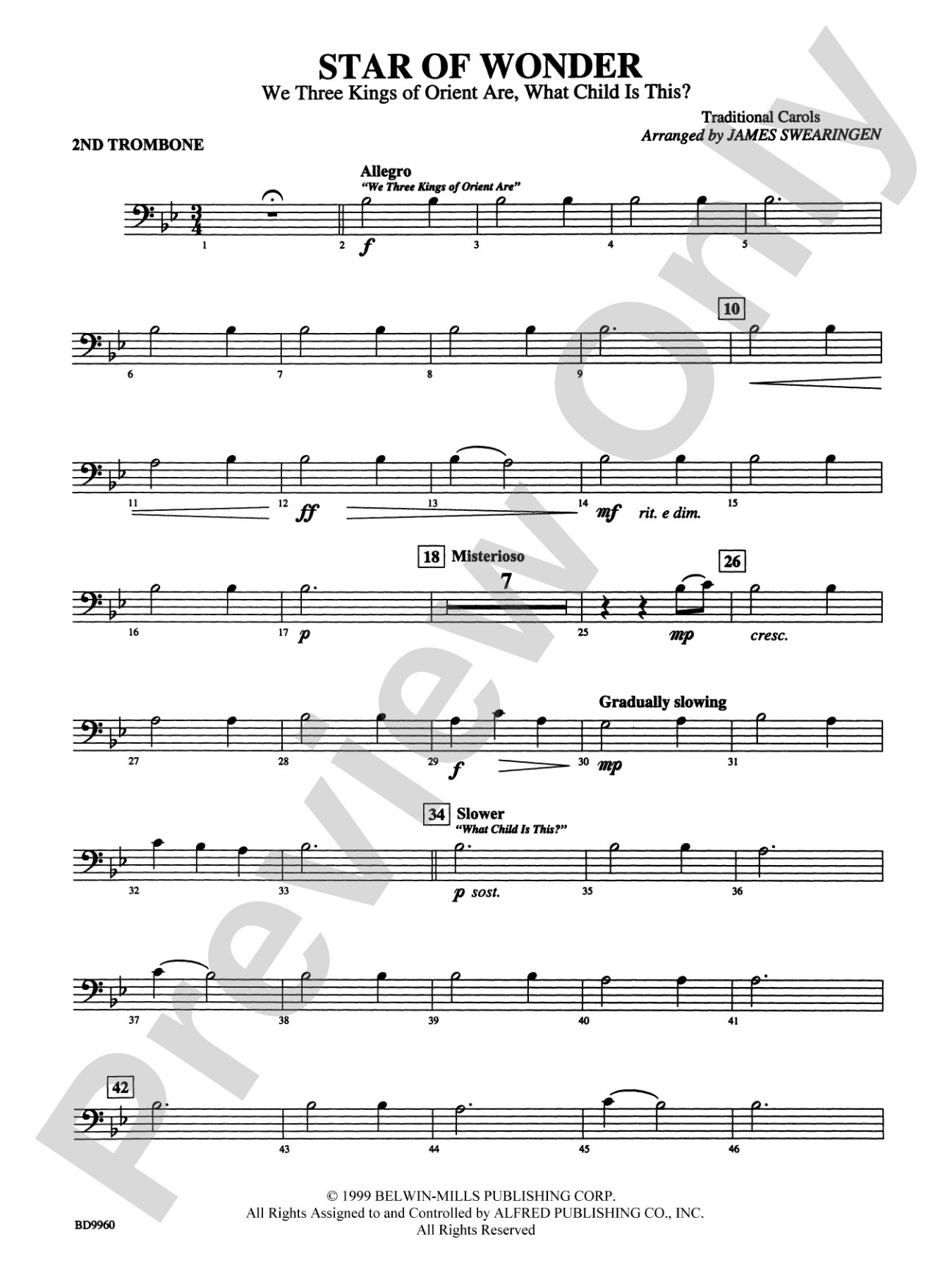 Star of Wonder: 2nd Trombone