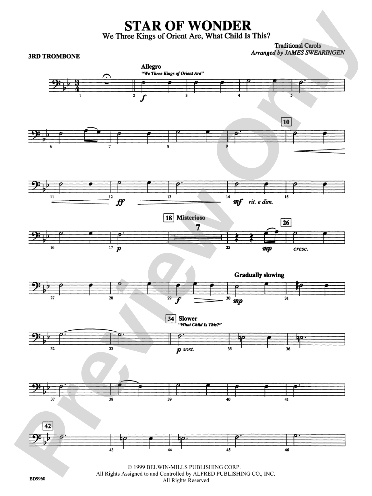Star of Wonder: 3rd Trombone