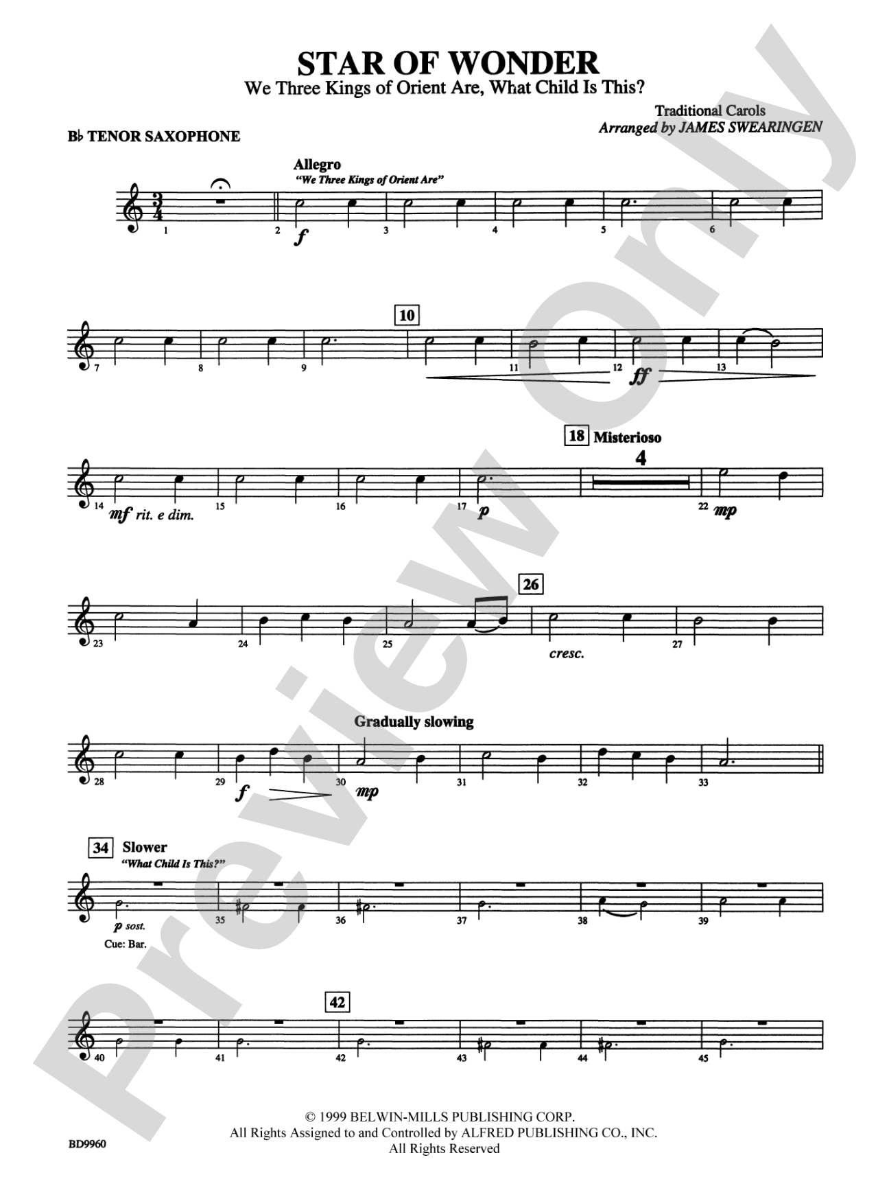 Star of Wonder: B-flat Tenor Saxophone