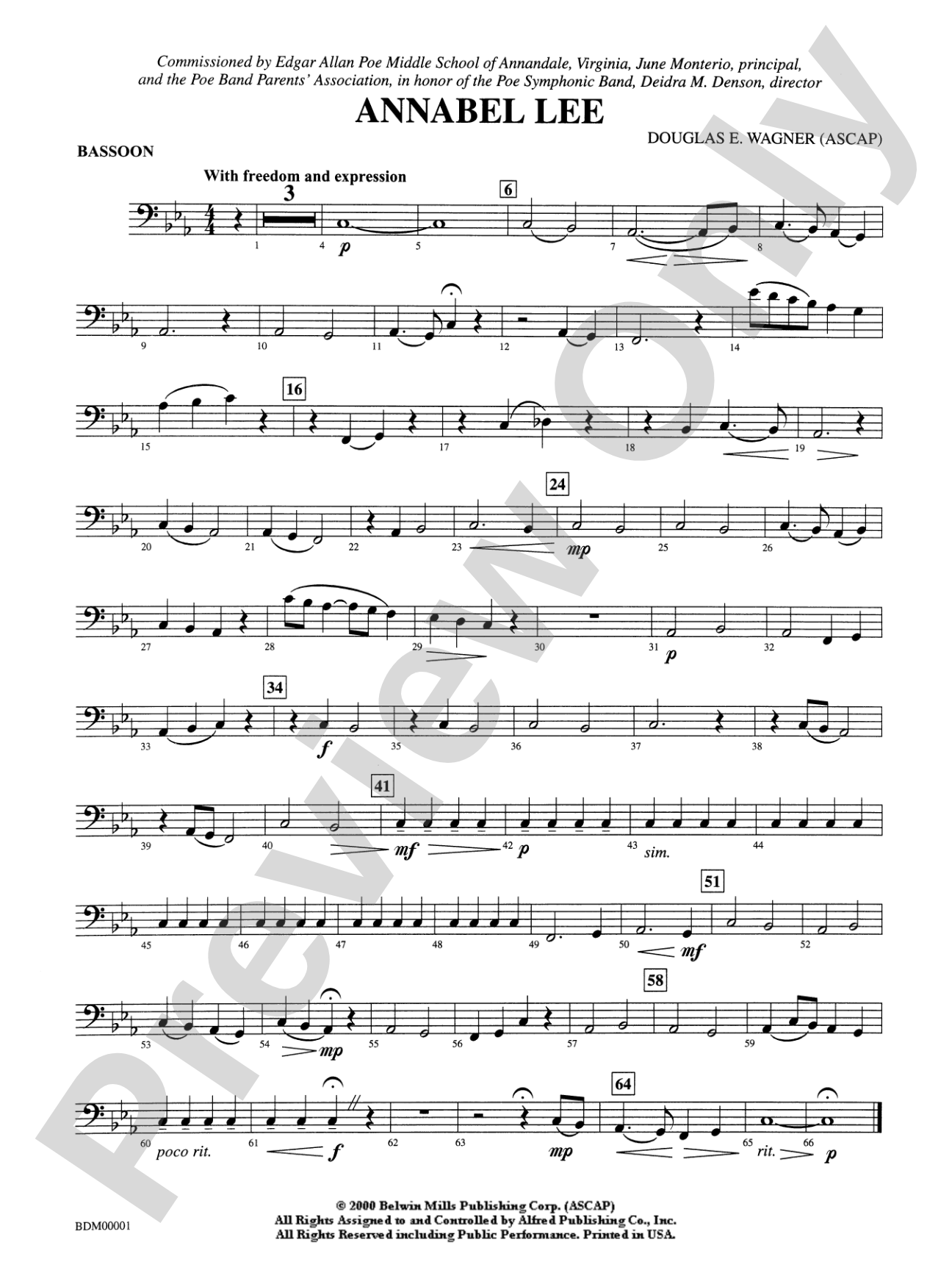 Annabel Lee: Bassoon