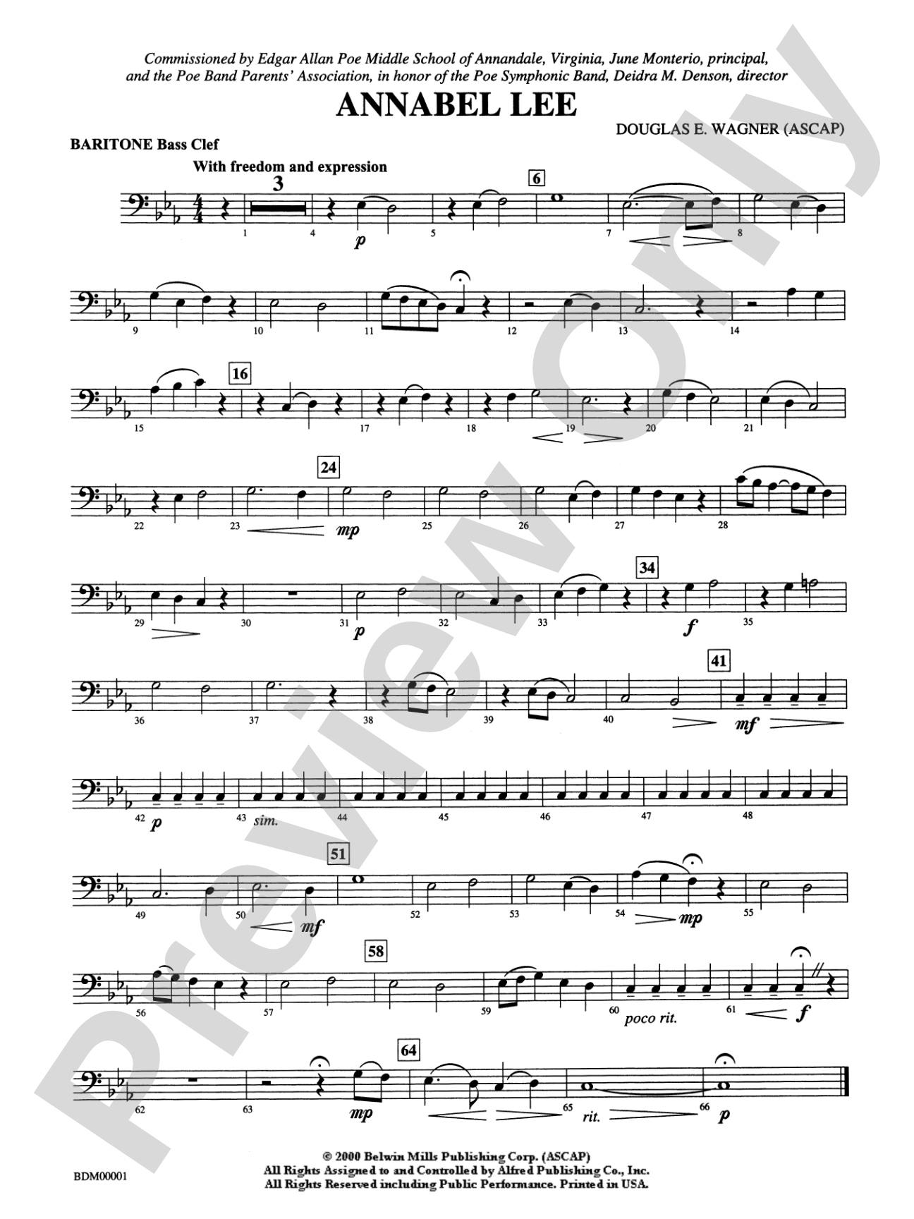 Annabel Lee: Baritone B.C.