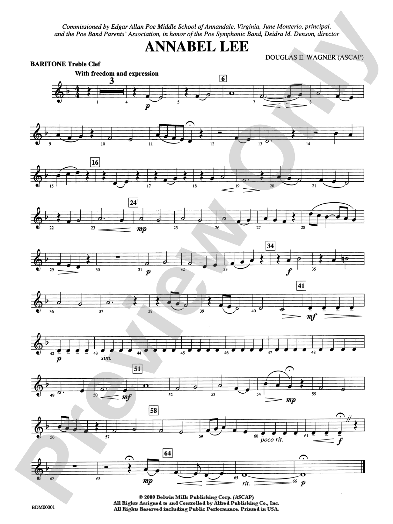 Annabel Lee: Baritone T.C.