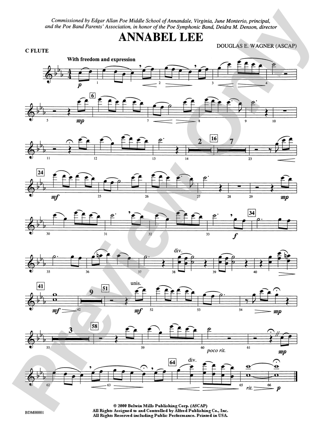 Annabel Lee: Flute